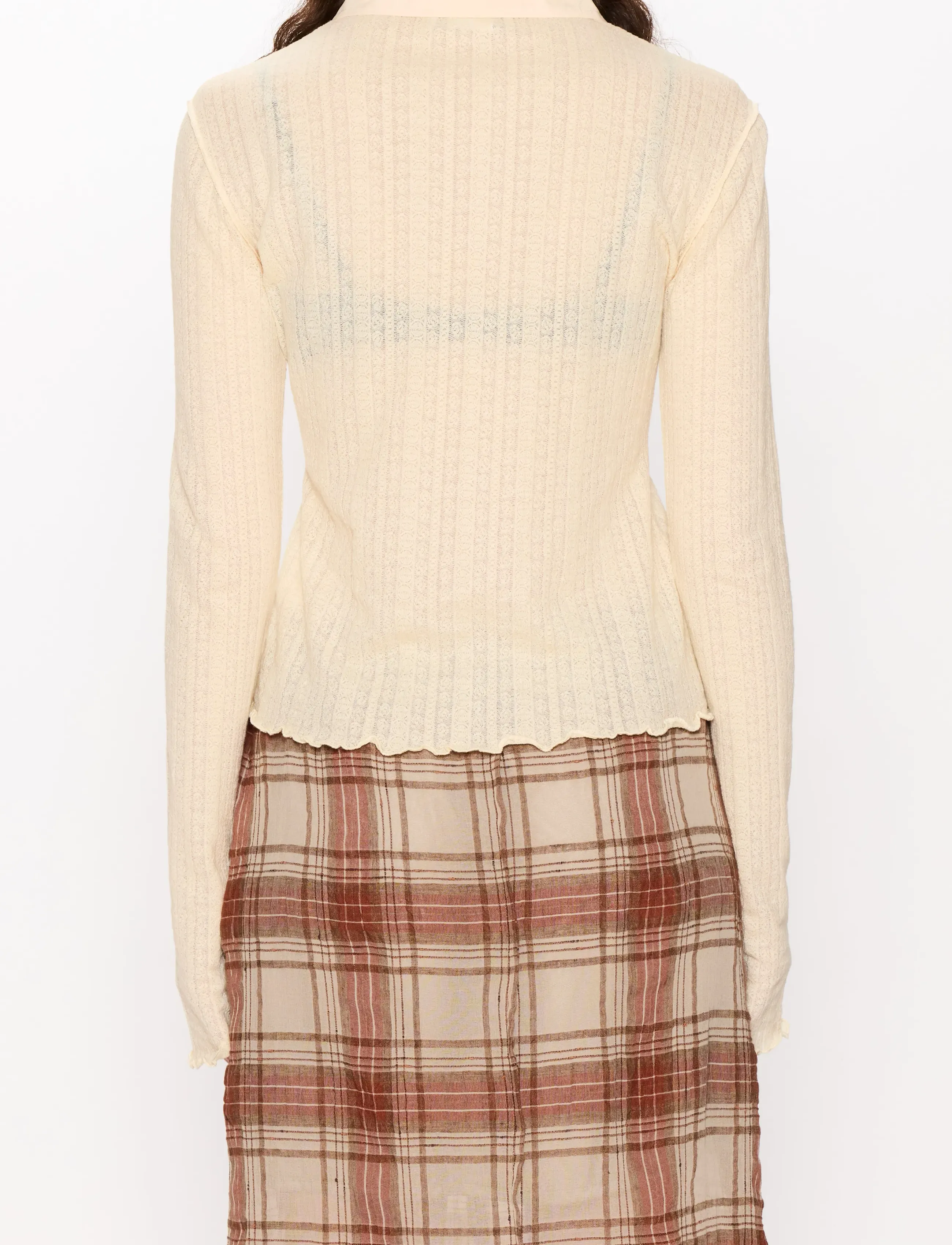 Hope - WINDOW SHIRT - teksasärgid - ecru lace jersey - 3