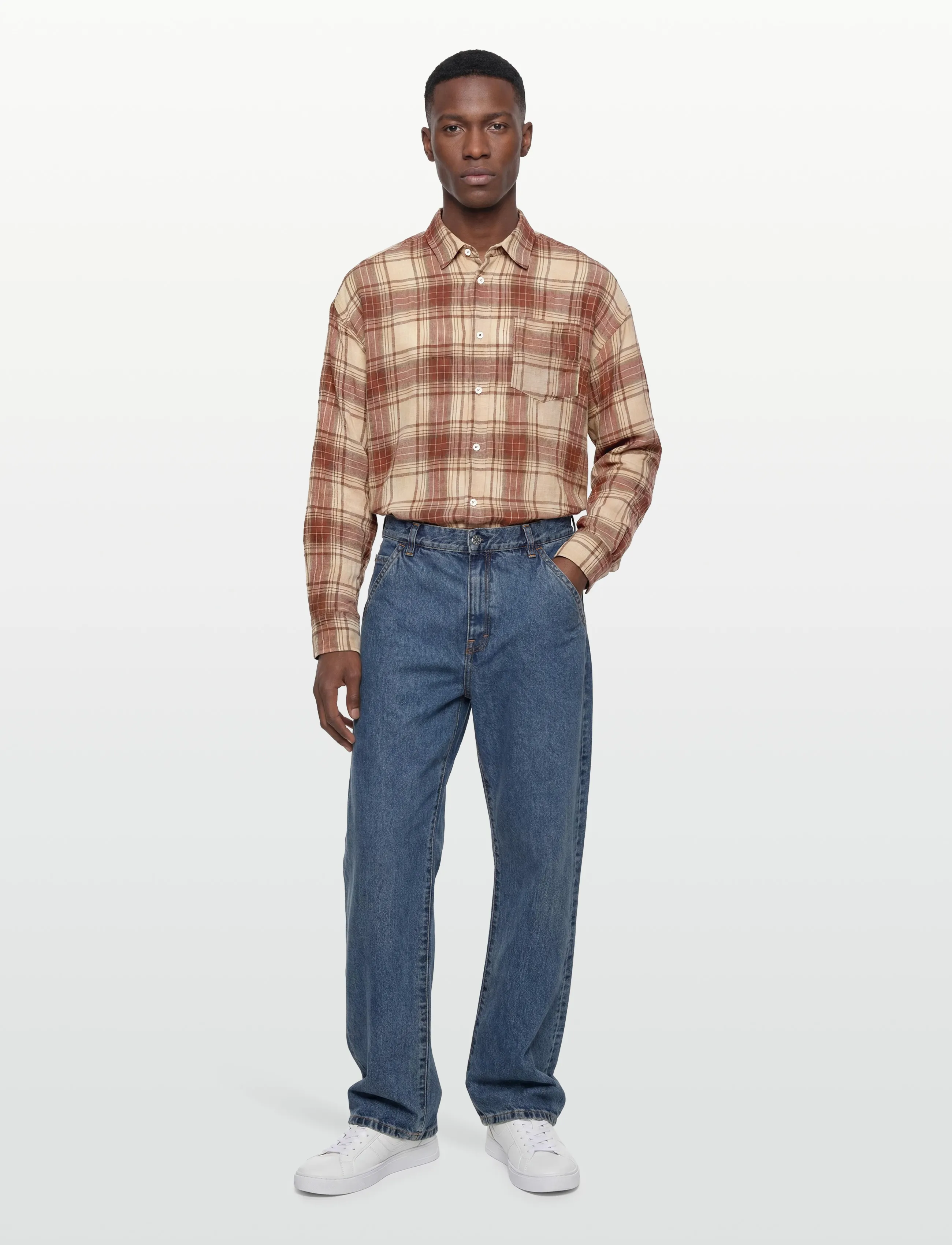 Hope Room Shirt, 46, Red, Shirts > Checkered Shirt, Herre