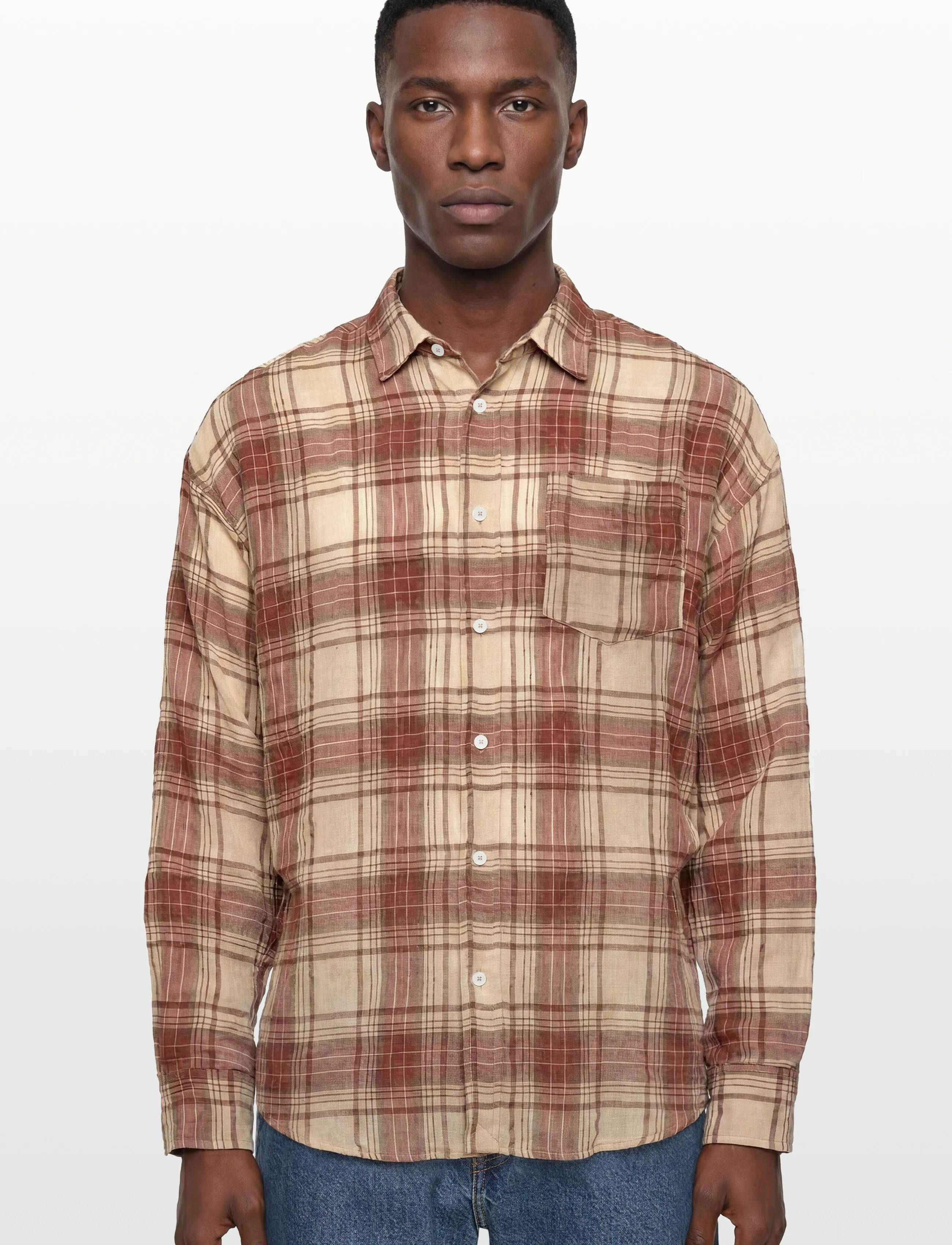 Hope - Room Shirt - chemises basiques - faded red check - 3