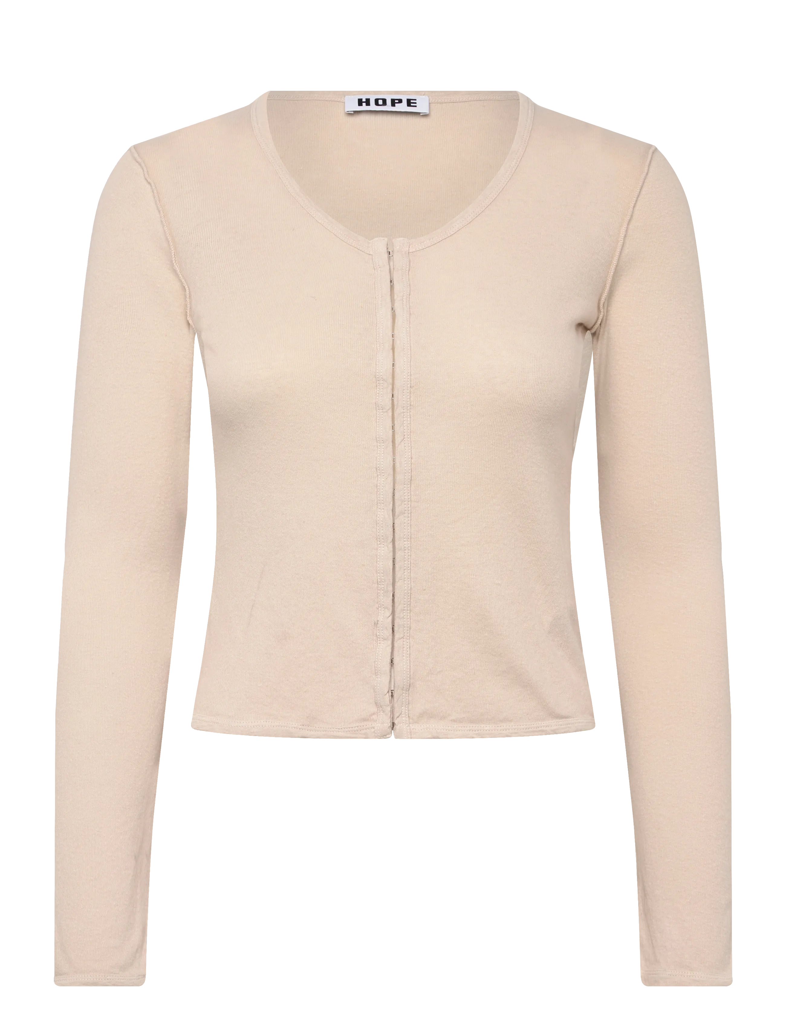 HOPE Angel Cardigan Ecru Hemp Rib Beige - 42 - Damen