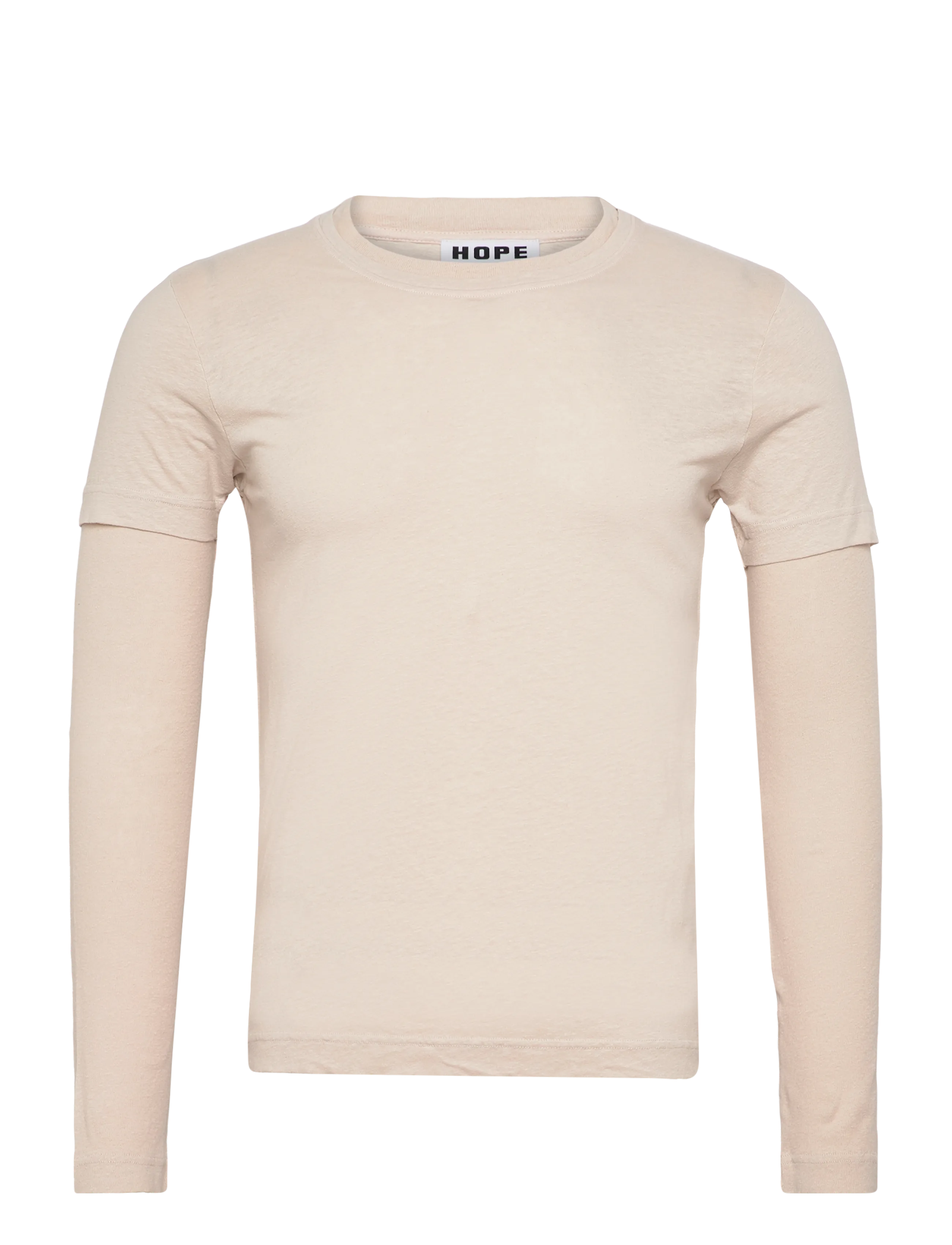 HOPE Peel Longsleeve Ecru Hemp Rib Beige - 46 - Herren