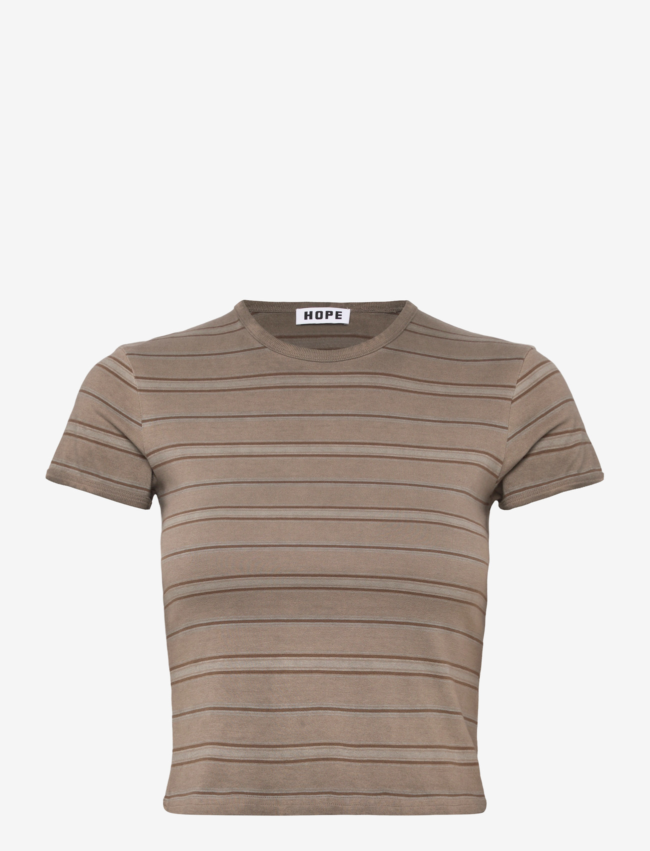Hope - Vile tee Overdyed Beige Stripe - crop tops - overdyed beige stripe - 0