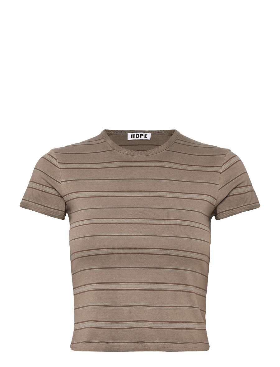 Hope - Vile tee Overdyed Beige Stripe - t-paidat & topit - overdyed beige stripe - 0