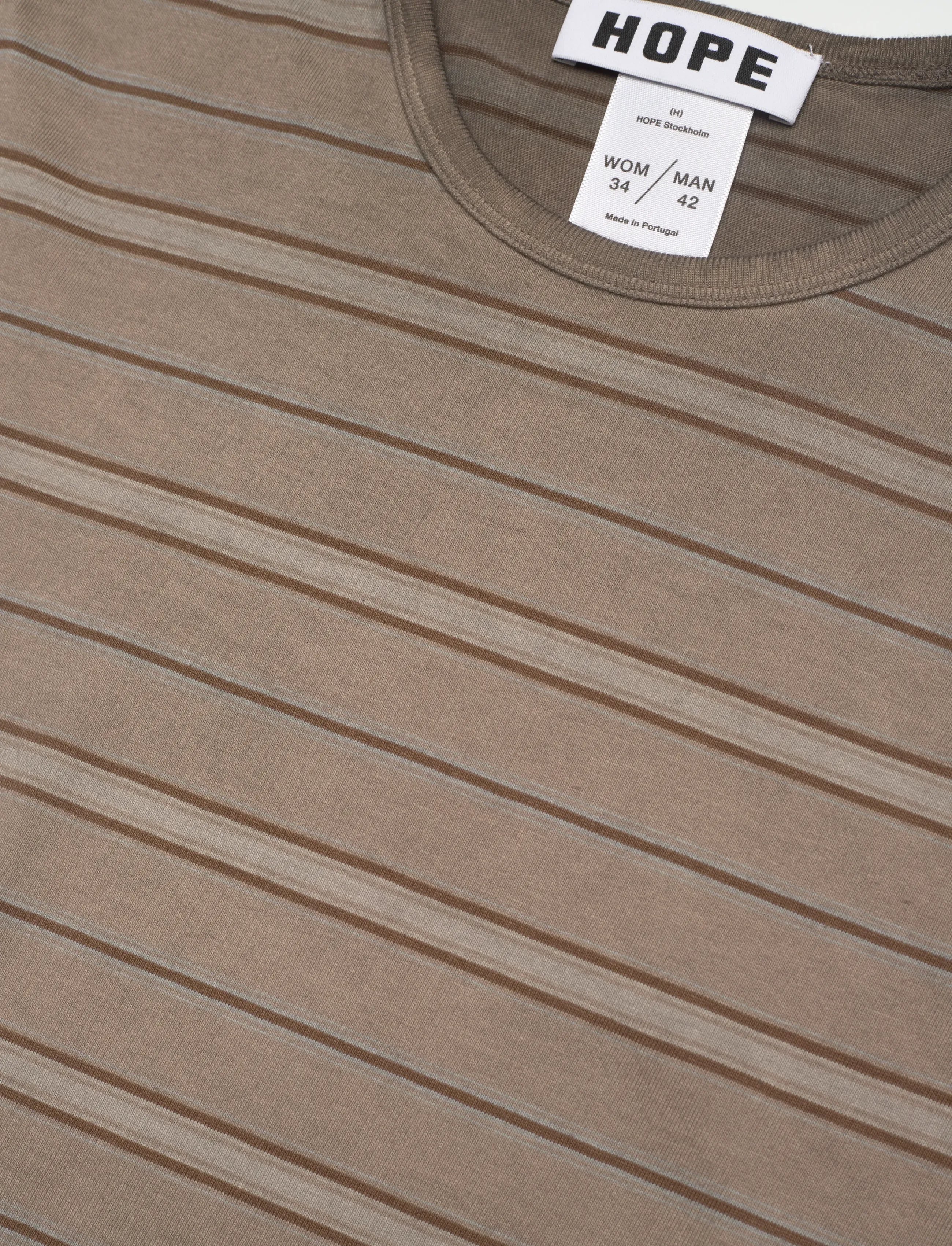 Hope - Vile tee Overdyed Beige Stripe - crop tops - overdyed beige stripe - 2