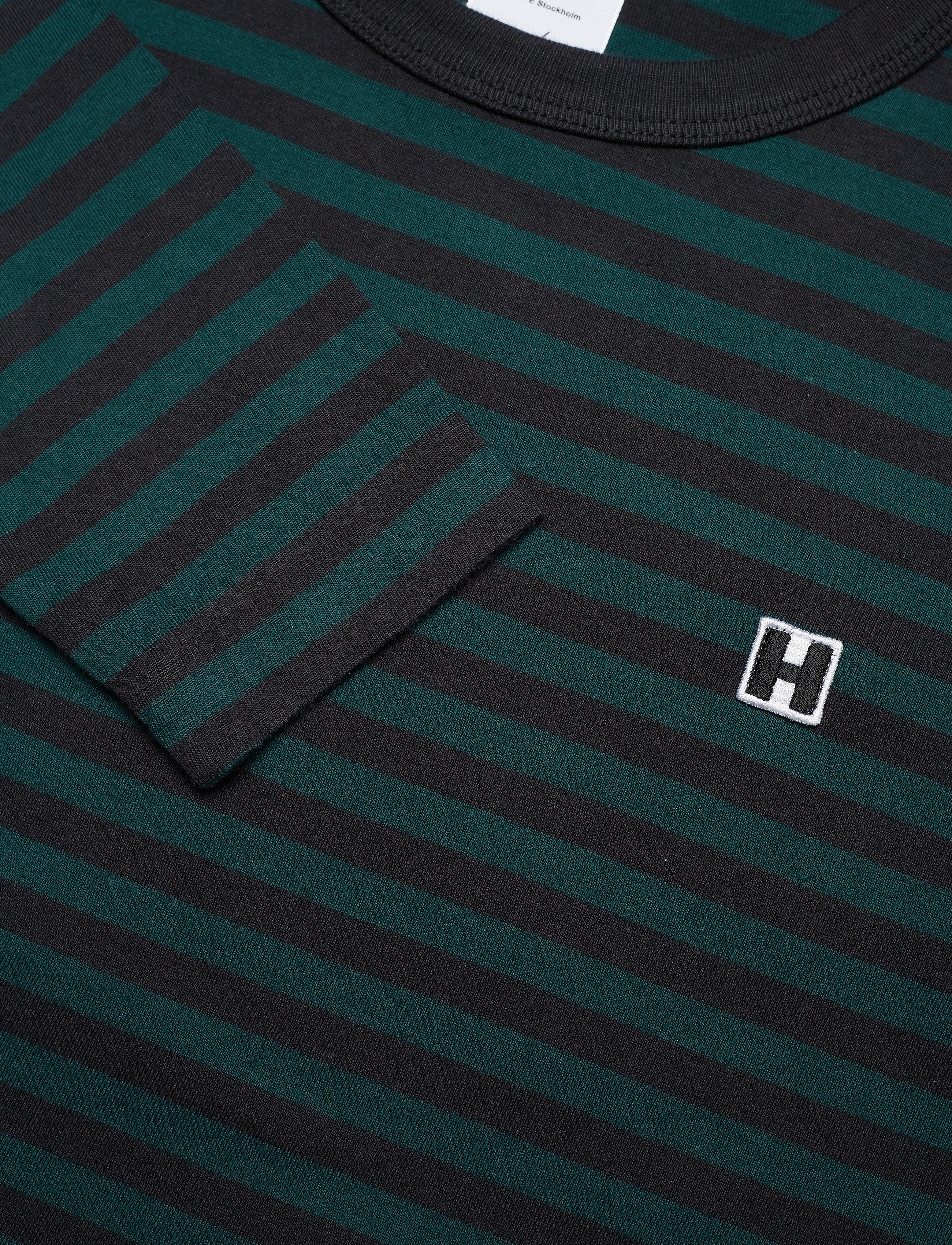Hope - First LS Tee - deep green stripe - 2