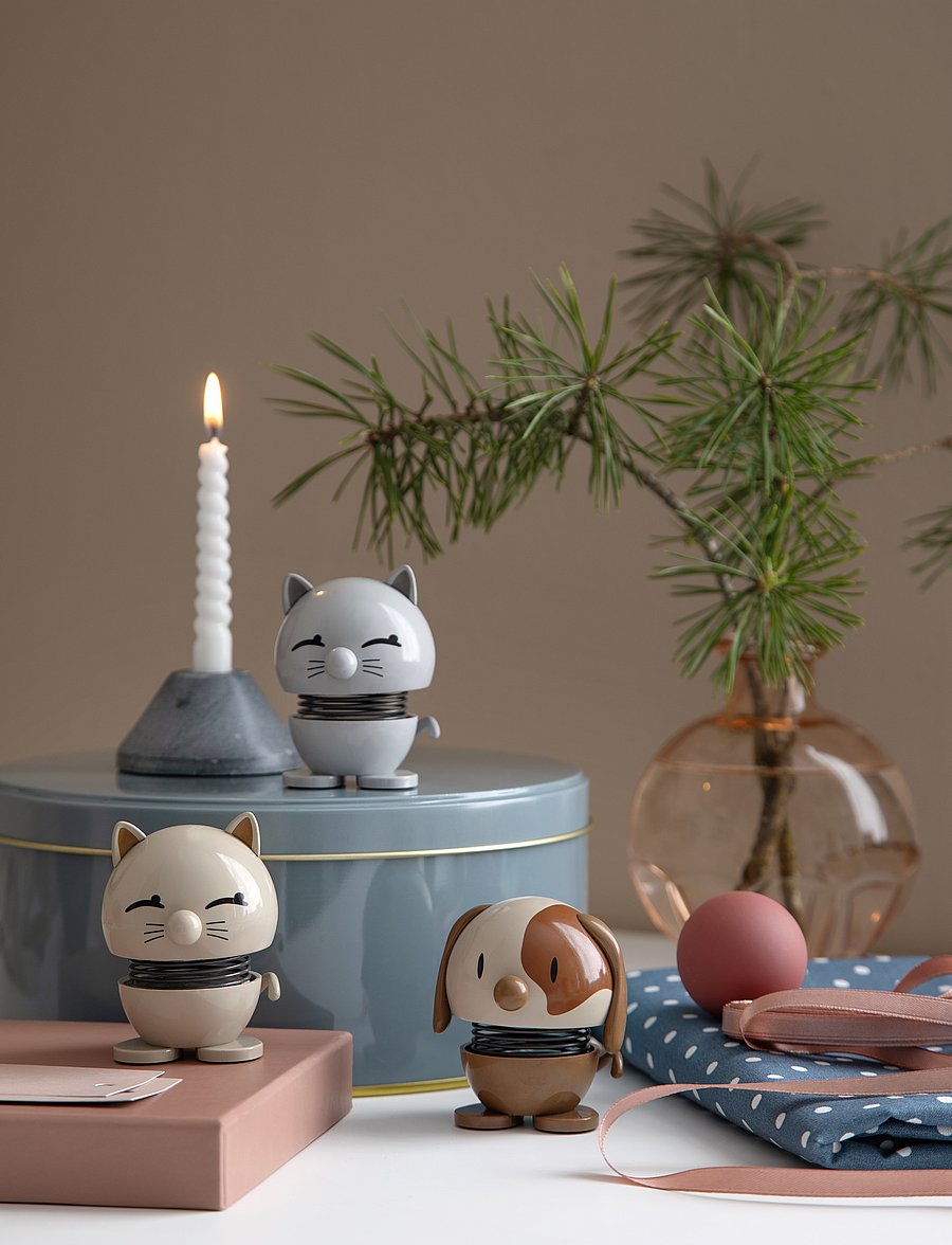 Hoptimist - Hoptimist Cat - figuren & skulpturen - light grey - 0