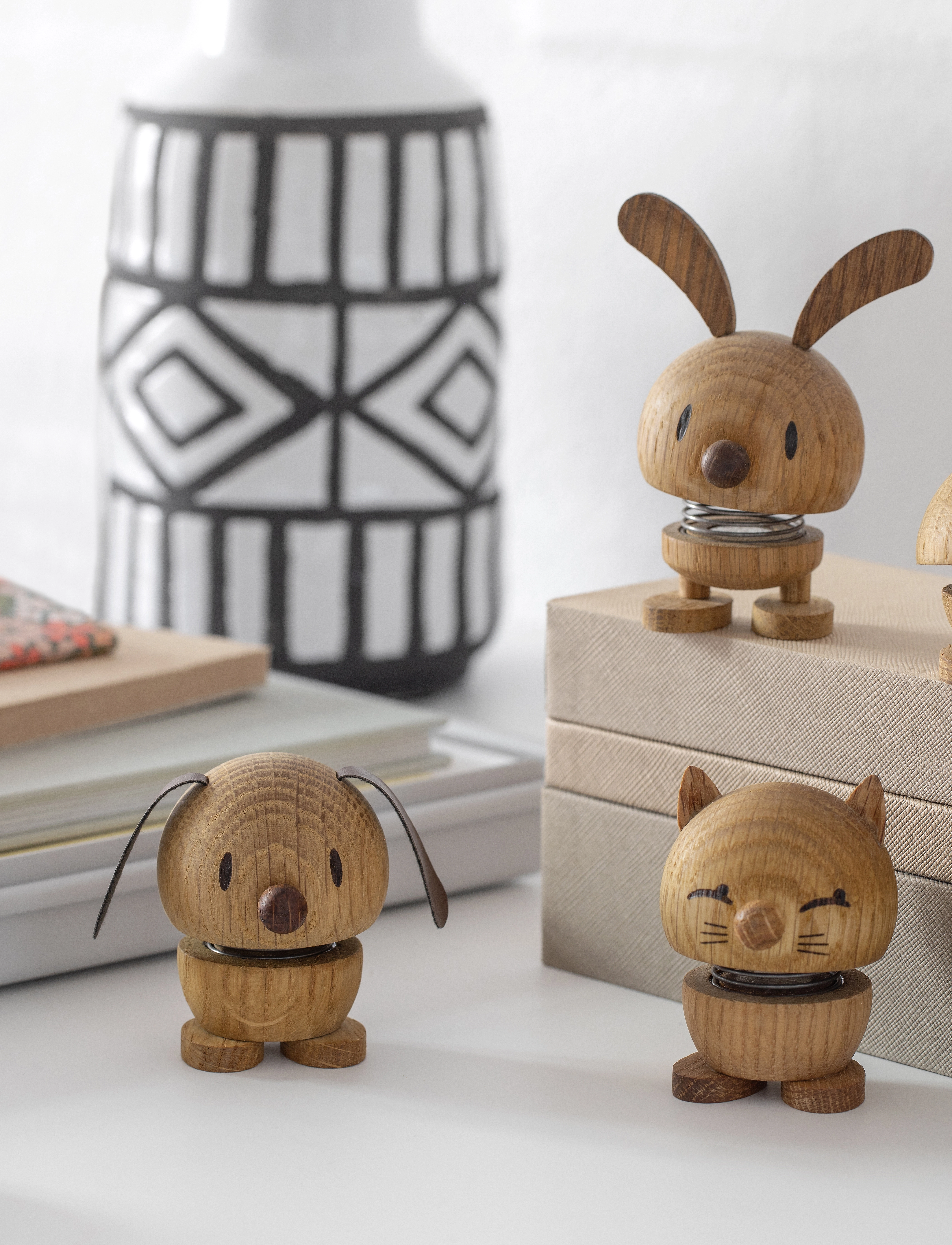 Hoptimist Dog, S, Decorative Accessories-details, Braun - Wooden Figures, Homeware