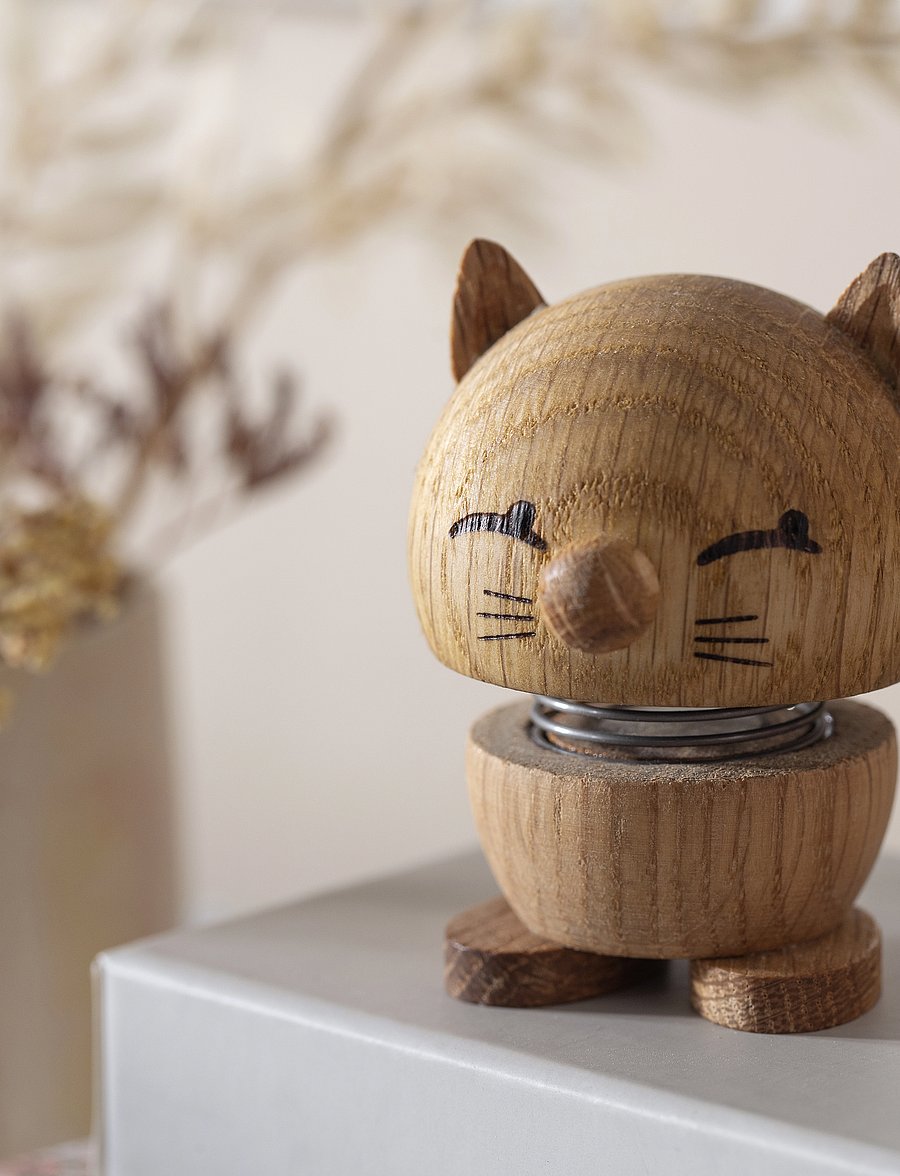 Hoptimist - Hoptimist Cat - holzfiguren - oak - 3