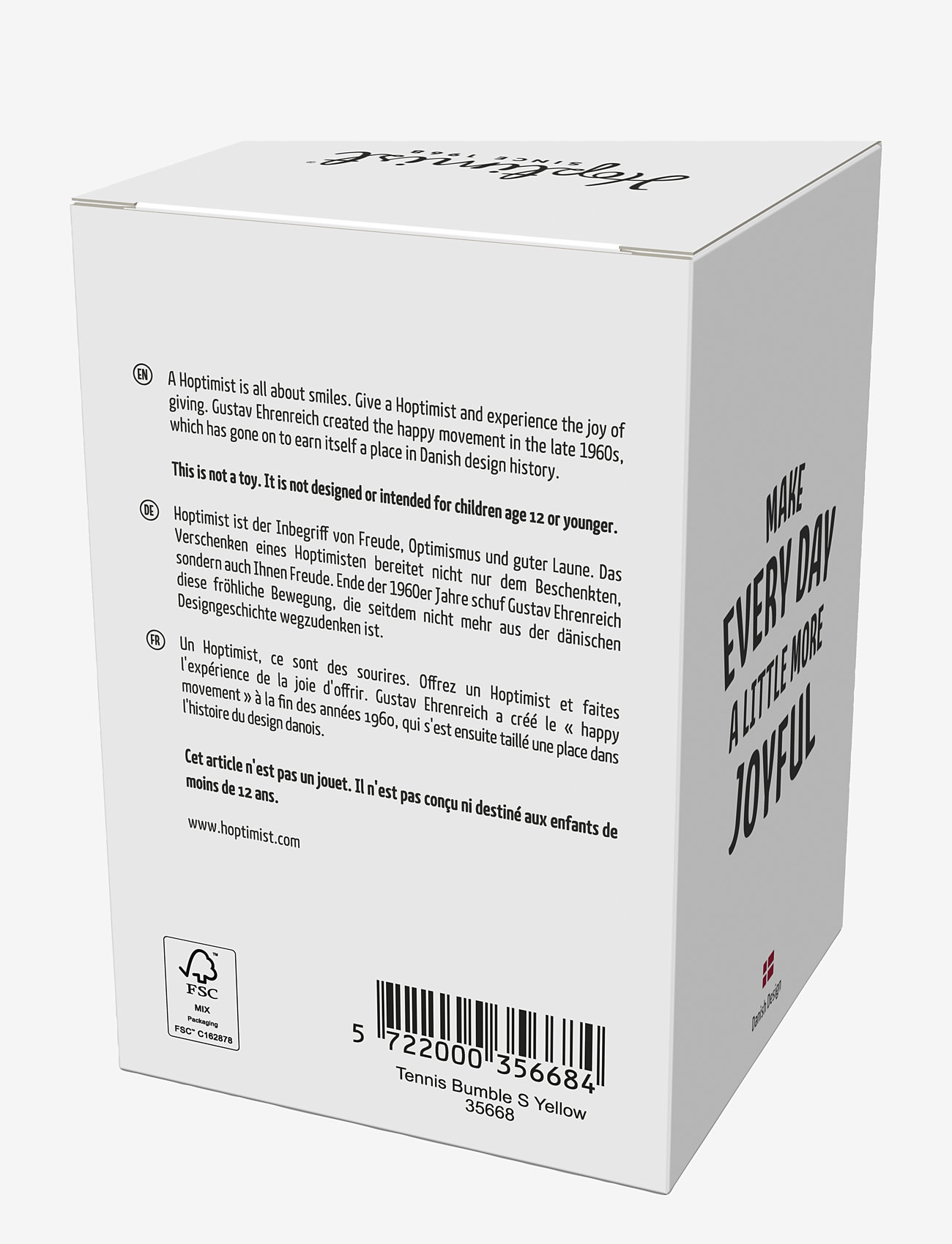 Hoptimist - Hoptimist Tennis Bumble - figuri ja skulptuurid - yellow - 4