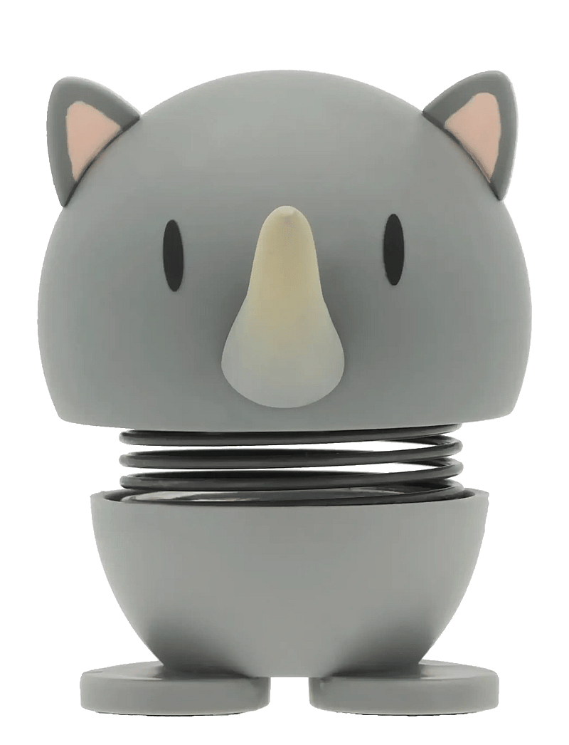 Hoptimist - Hoptimist Soft Rhino S Grey - figuren & skulpturen - grÅ - 1