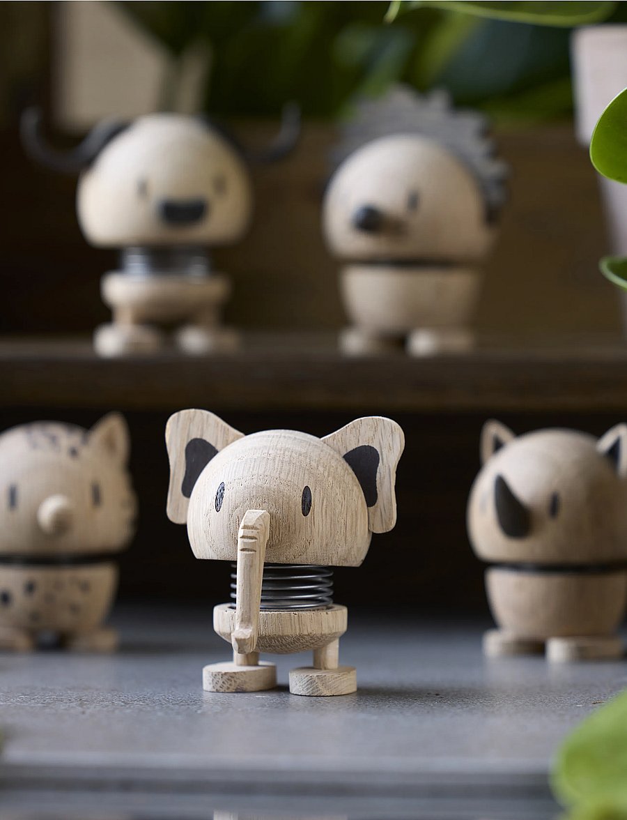 Hoptimist - Hoptimist Elephant S Oak - holzfiguren - brun - 4