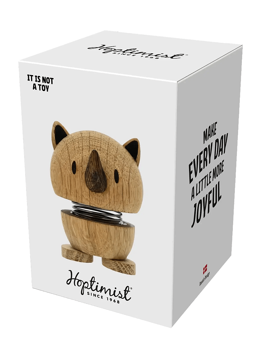 Hoptimist - Hoptimist Rhino S Oak - figuren & skulpturen - brun - 2