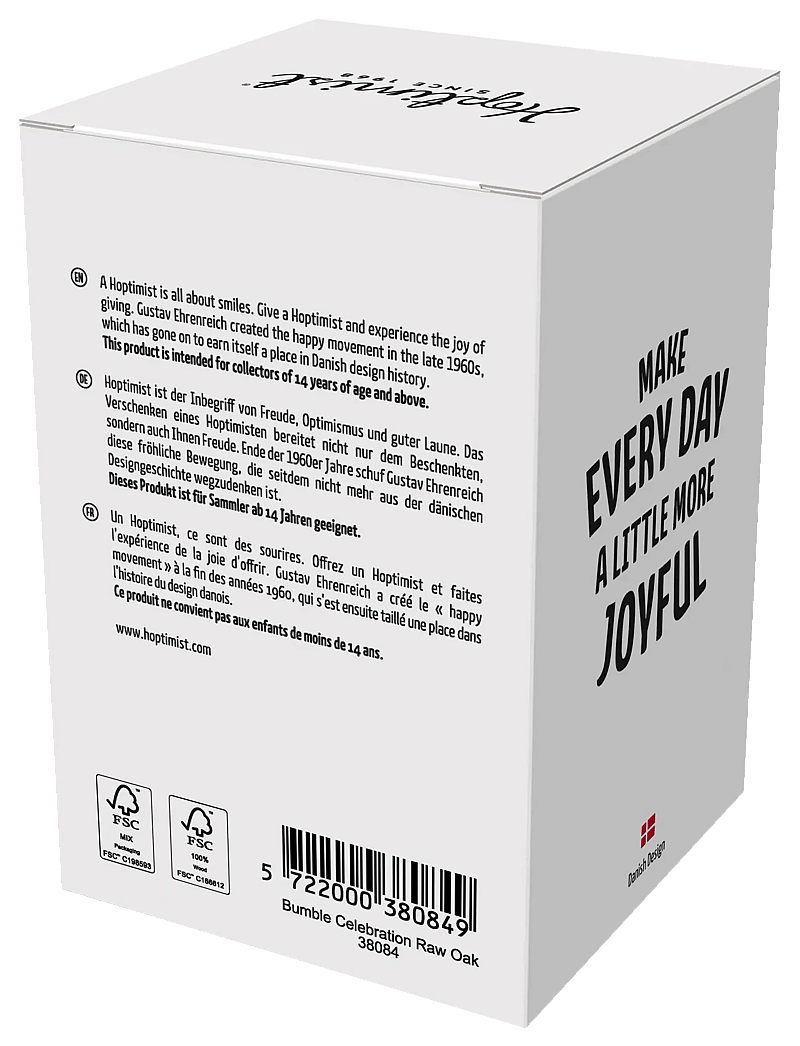 Hoptimist - Hoptimist Celebration Bumble S Raw oak - figuri ja skulptuurid - brun - 5