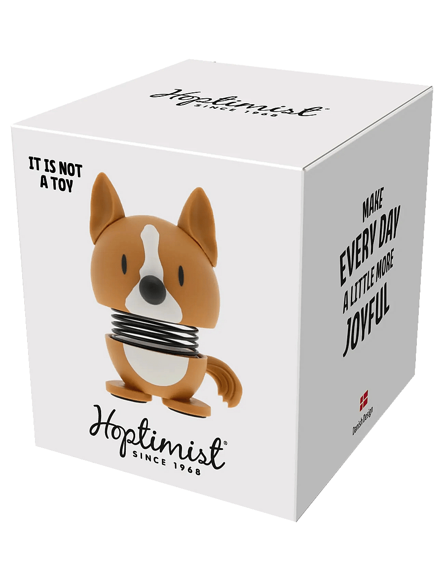 Hoptimist - Hoptimist Corgi XS Brown - figuren & skulpturen - brun - 5