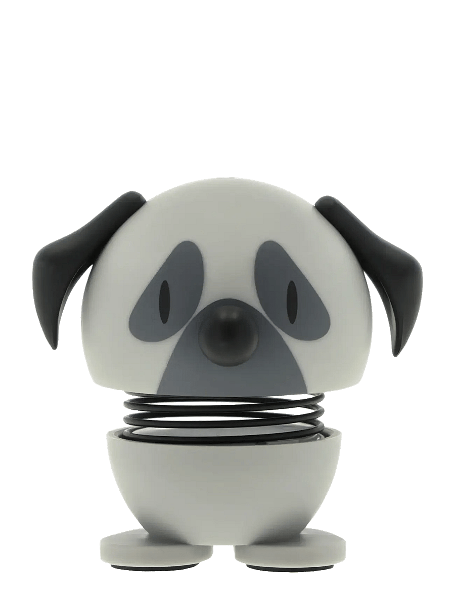 Hoptimist - Hoptimist Pug XS Grey - figuren & skulpturen - grÅ - 2