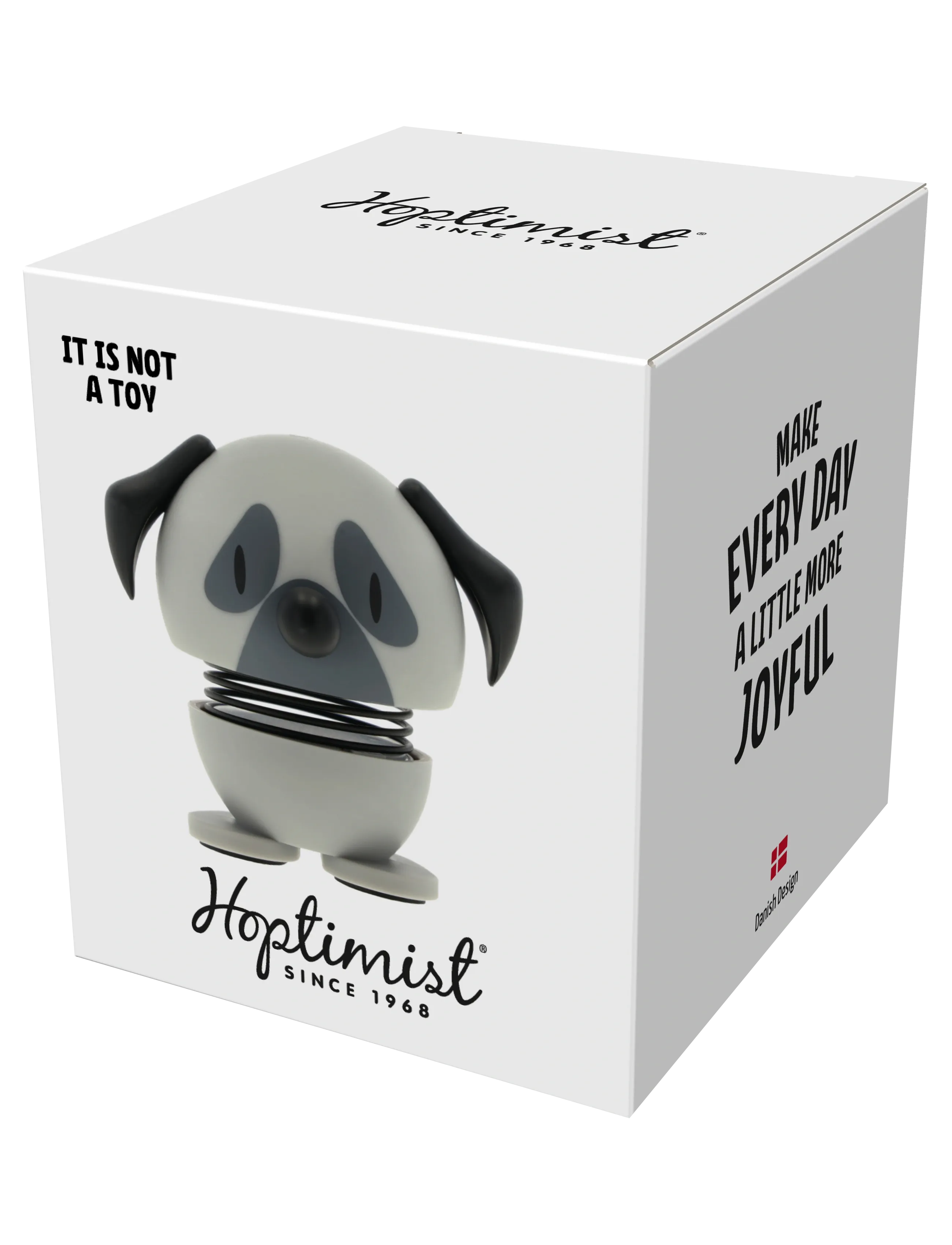 Hoptimist - Hoptimist Pug XS Grey - skulpturer & figurer - grÅ - 4