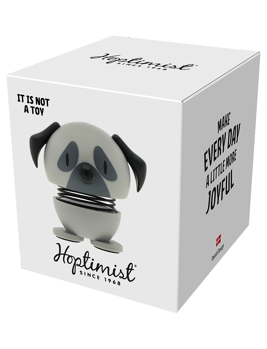 Hoptimist - Hoptimist Pug XS Grey - figuren & skulpturen - grÅ - 4