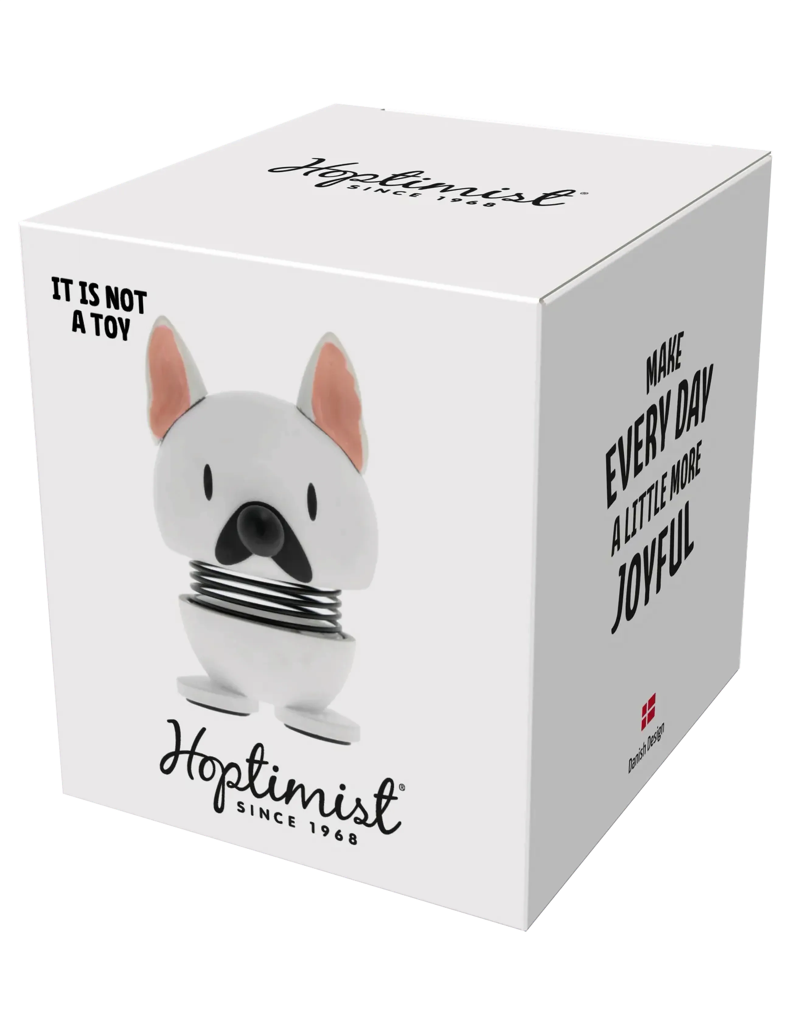 Hoptimist - Hoptimist French bulldog XS White - figures et sculptures - vit - 4