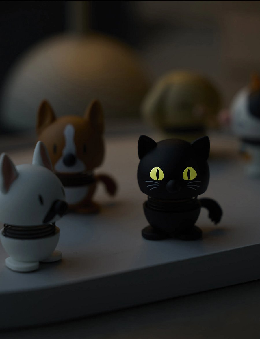 Hoptimist - Hoptimist Cat XS Black - holzfiguren - svart - 5
