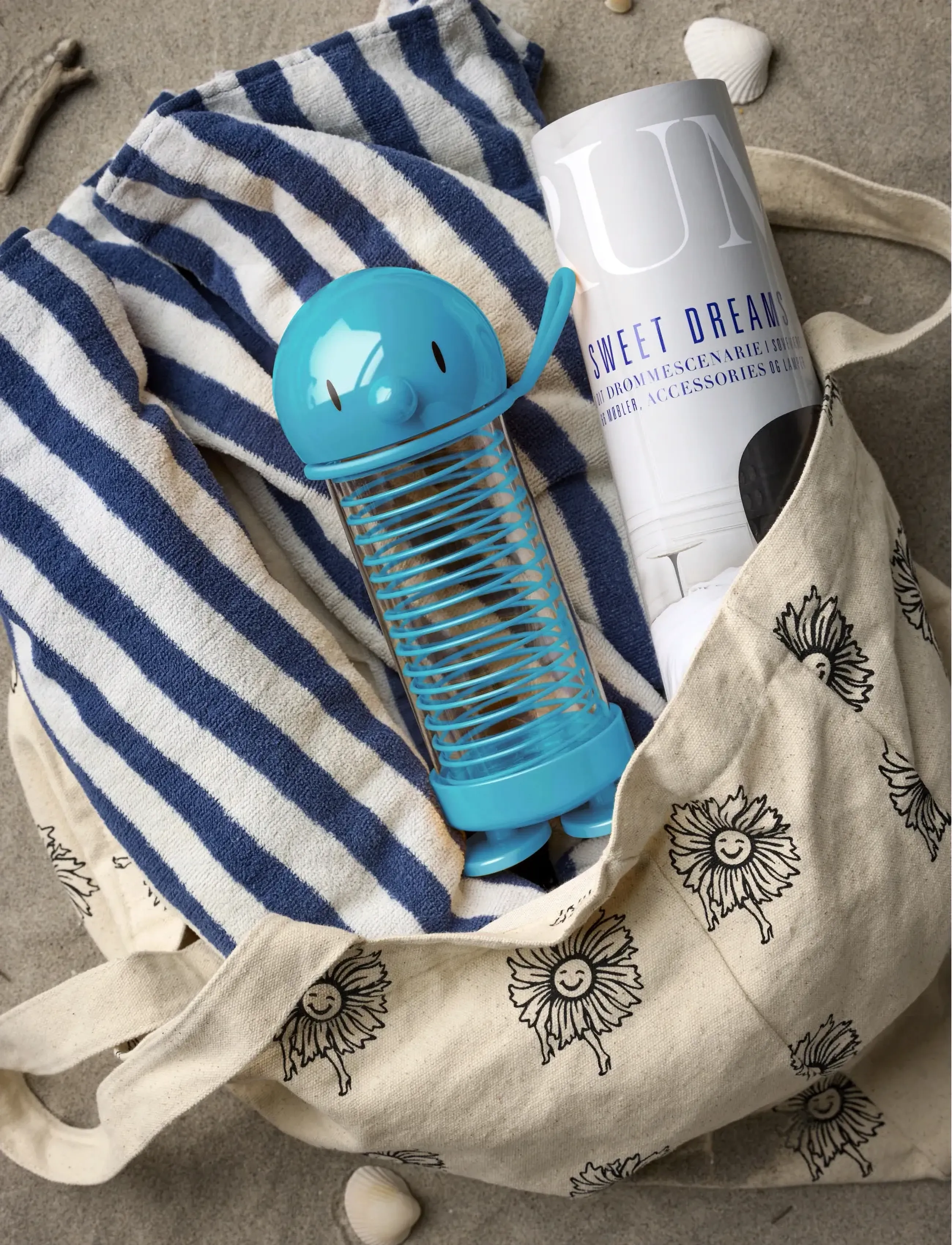 Hoptimist Drikkeflaske Bumble 0,4 Liter Turquoise, 0.4 LITER x 14, Blue, Køkken > Vandflasker, Unisex