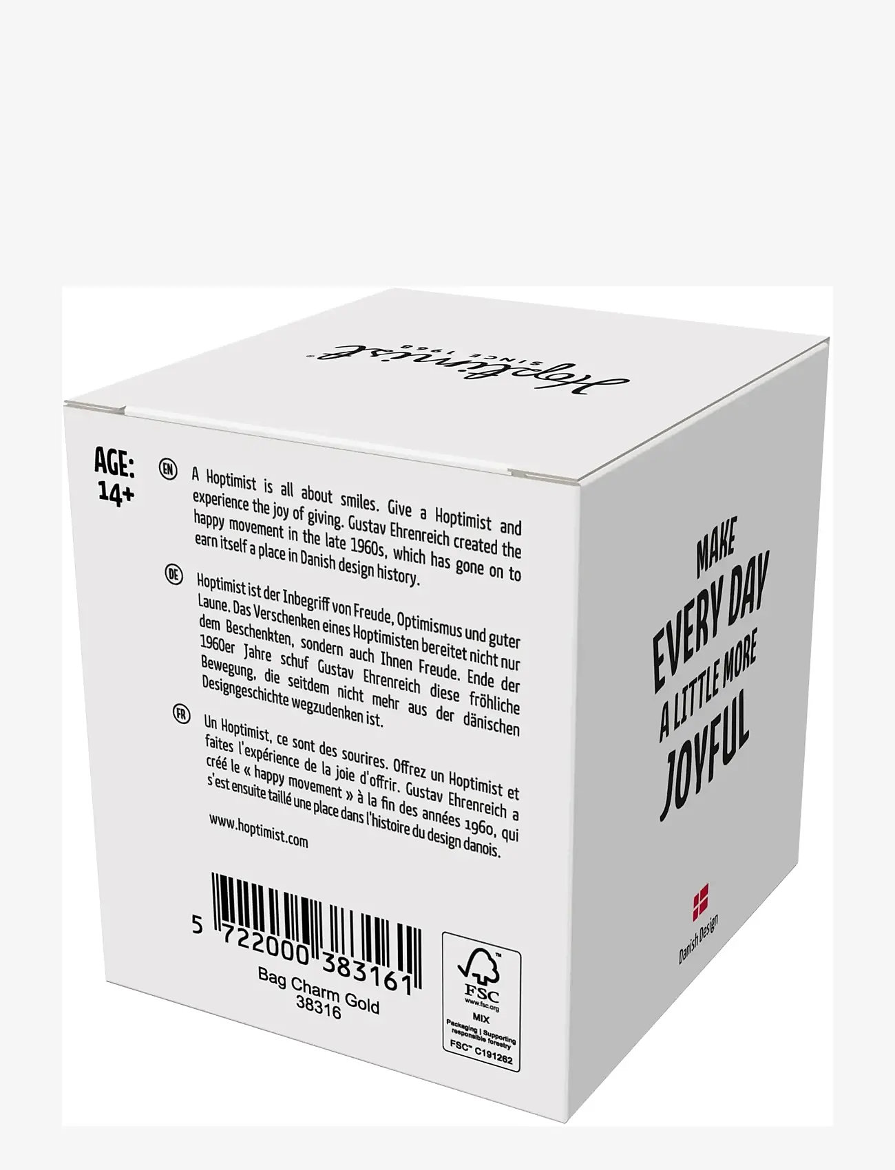 Hoptimist - Hoptimist Bag charm Gold - figuren & skulpturen - guld - 4