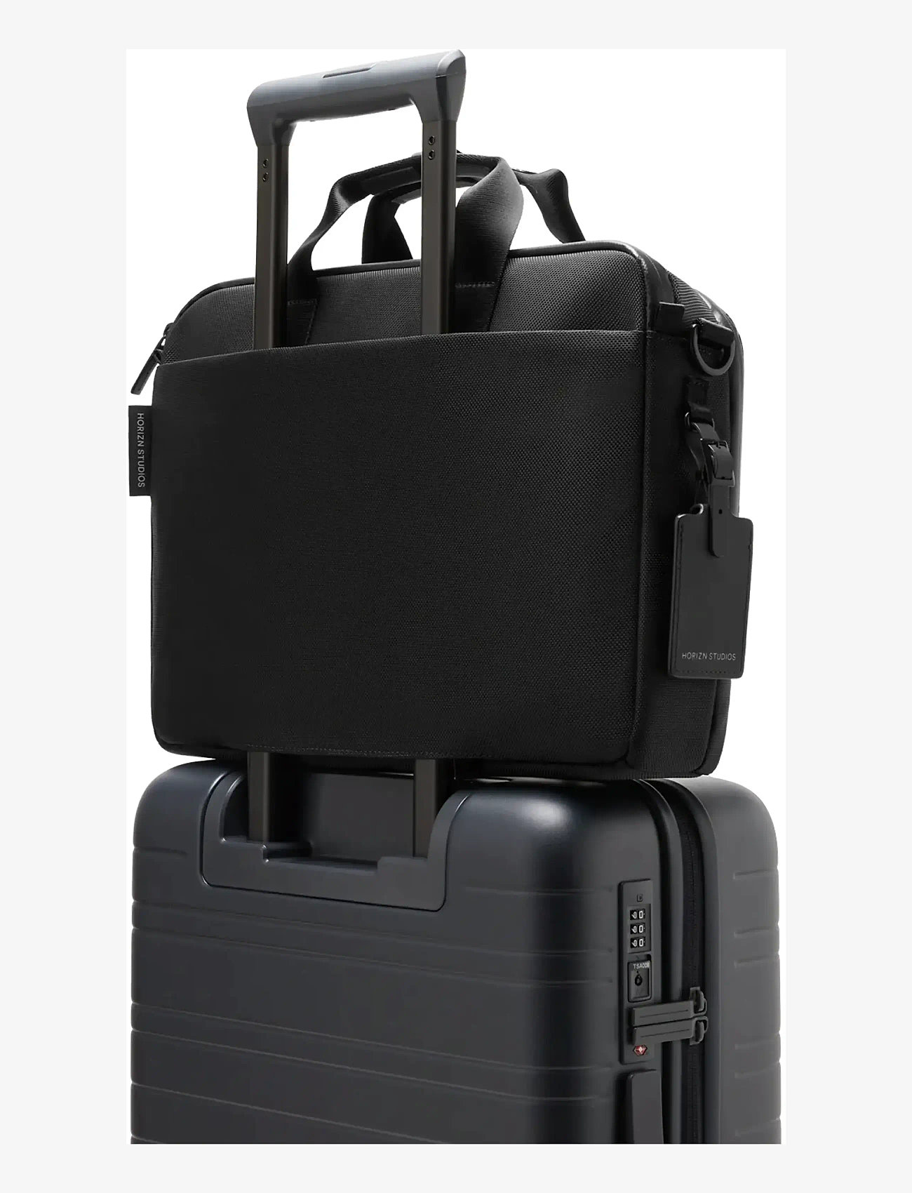 Horizn Studios - Midtown Briefcase - väskor - all black - 3