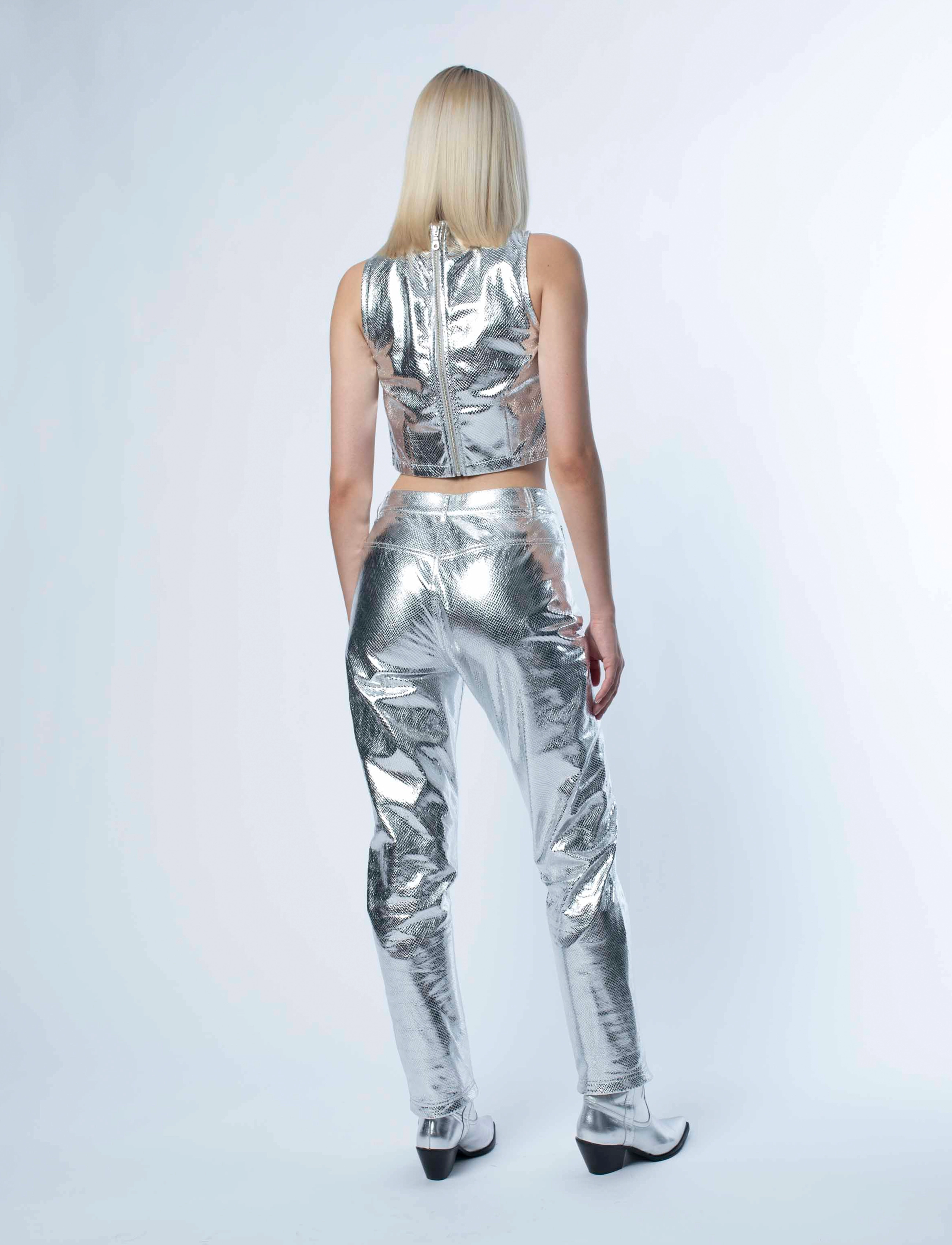 Hosbjerg - Jasmin Pants - slim fit bukser - silver - 3
