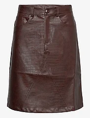 Hosbjerg - Jelona Croc Skirt - korte nederdele - brown - 0