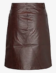 Hosbjerg - Jelona Croc Skirt - korte nederdele - brown - 1