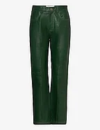Jody Leather Pants - DARK GREEN
