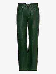 Hosbjerg - Jody Leather Pants - dark green - 0