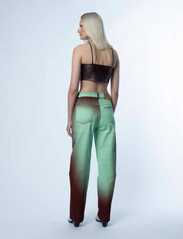 Hosbjerg - Joy Fade Pants - spodnie szerokie - green/brown fade - 3