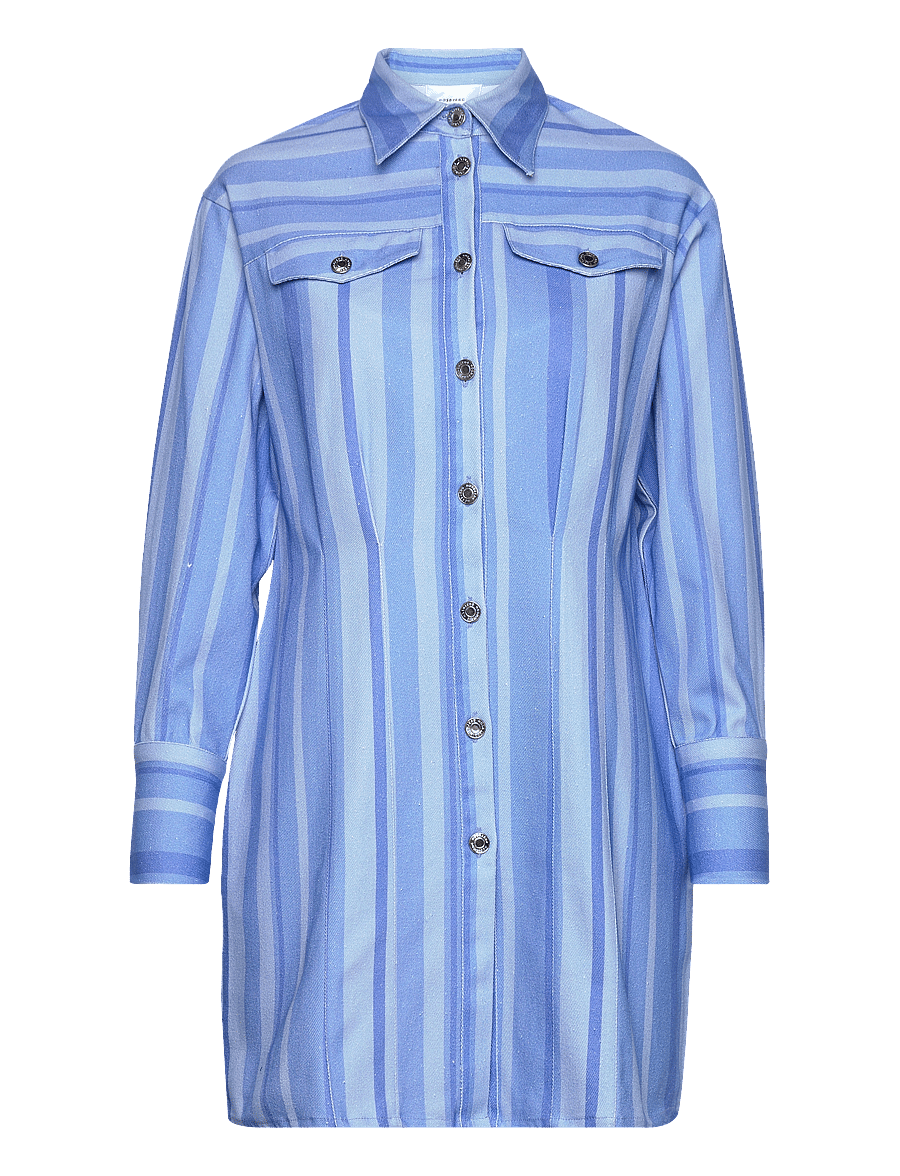 Hosbjerg - Juki Volume Dress - overhemdjurken - blue stripe - 1