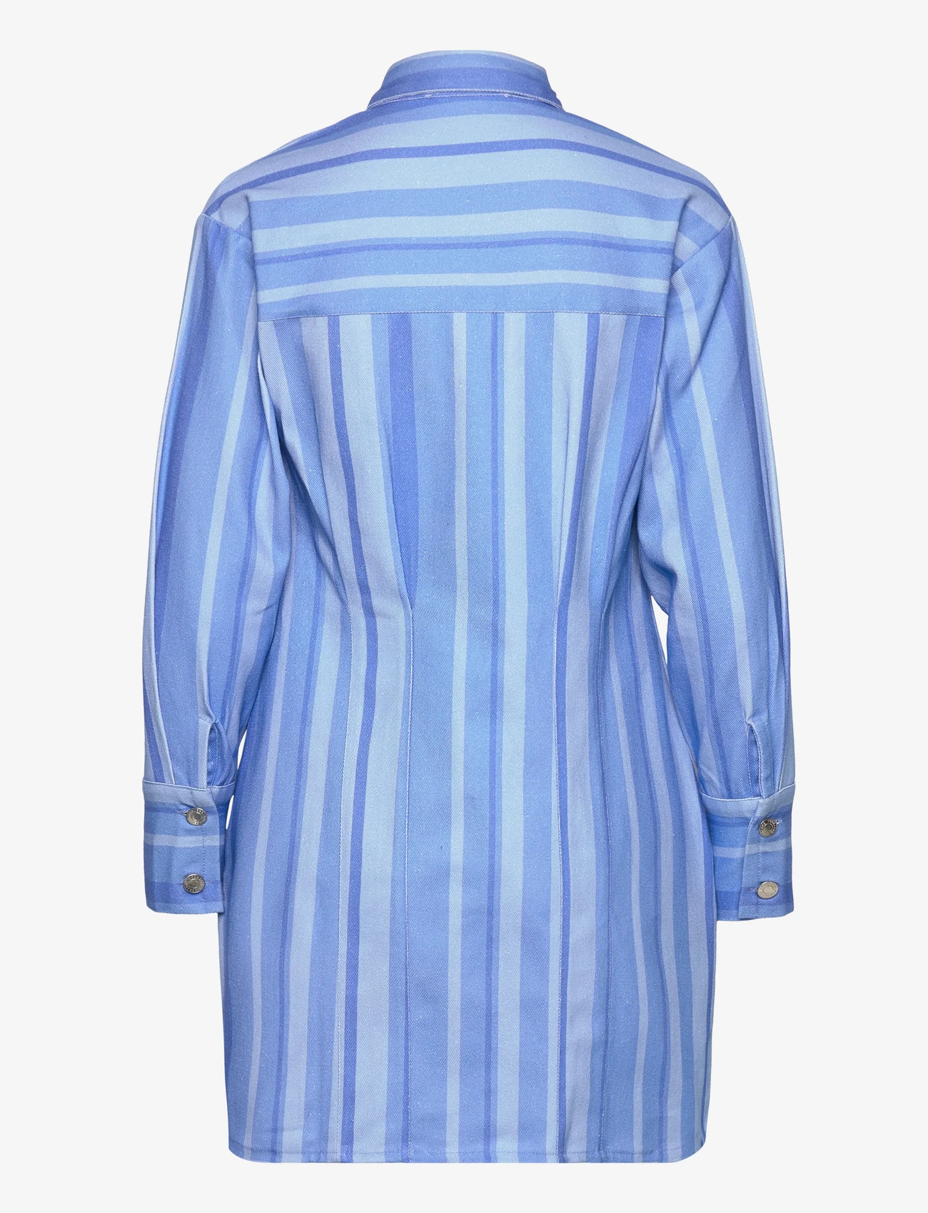 Hosbjerg - Juki Volume Dress - skjortekjoler - blue stripe - 1