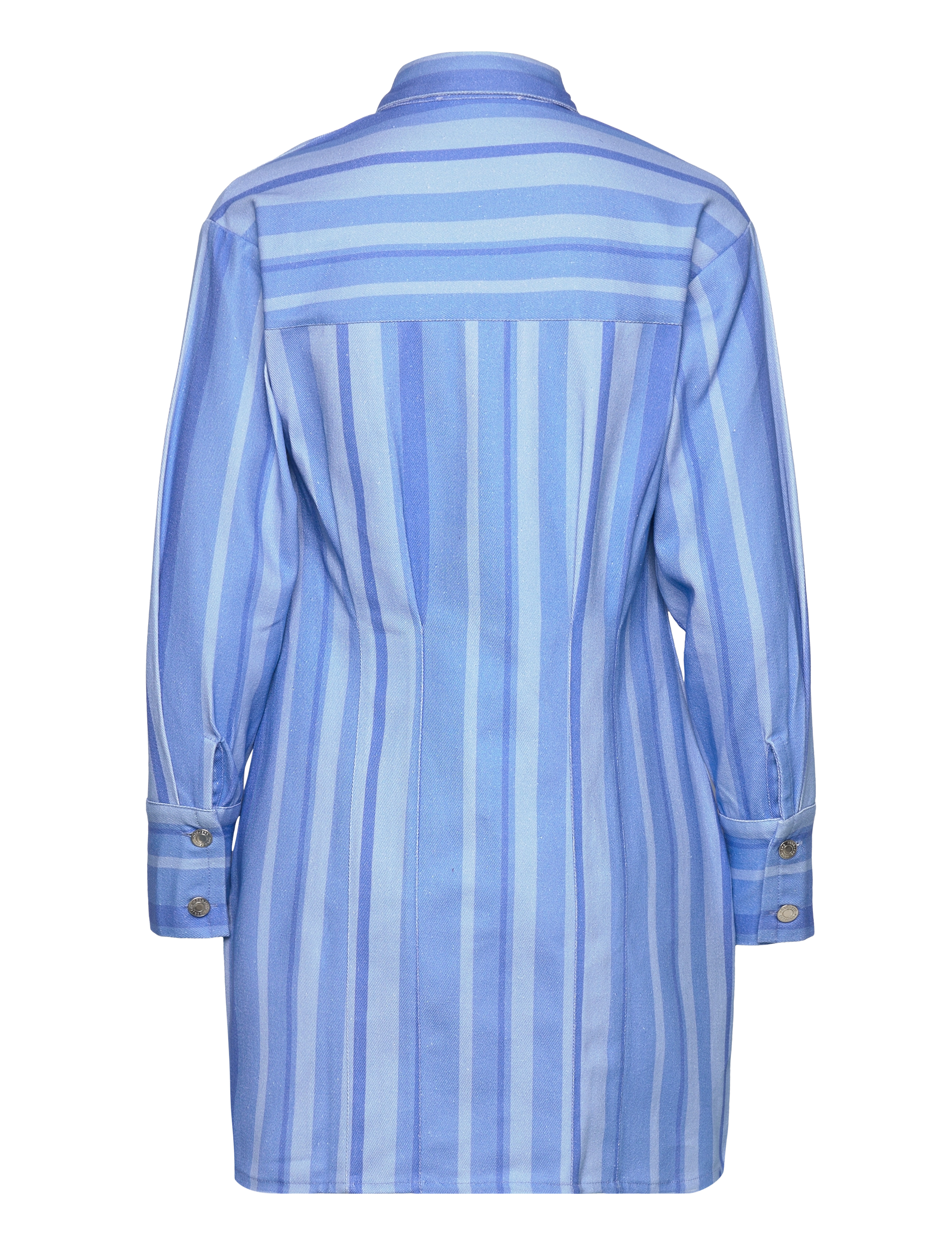 Hosbjerg - Juki Volume Dress - shirt dresses - blue stripe - 2