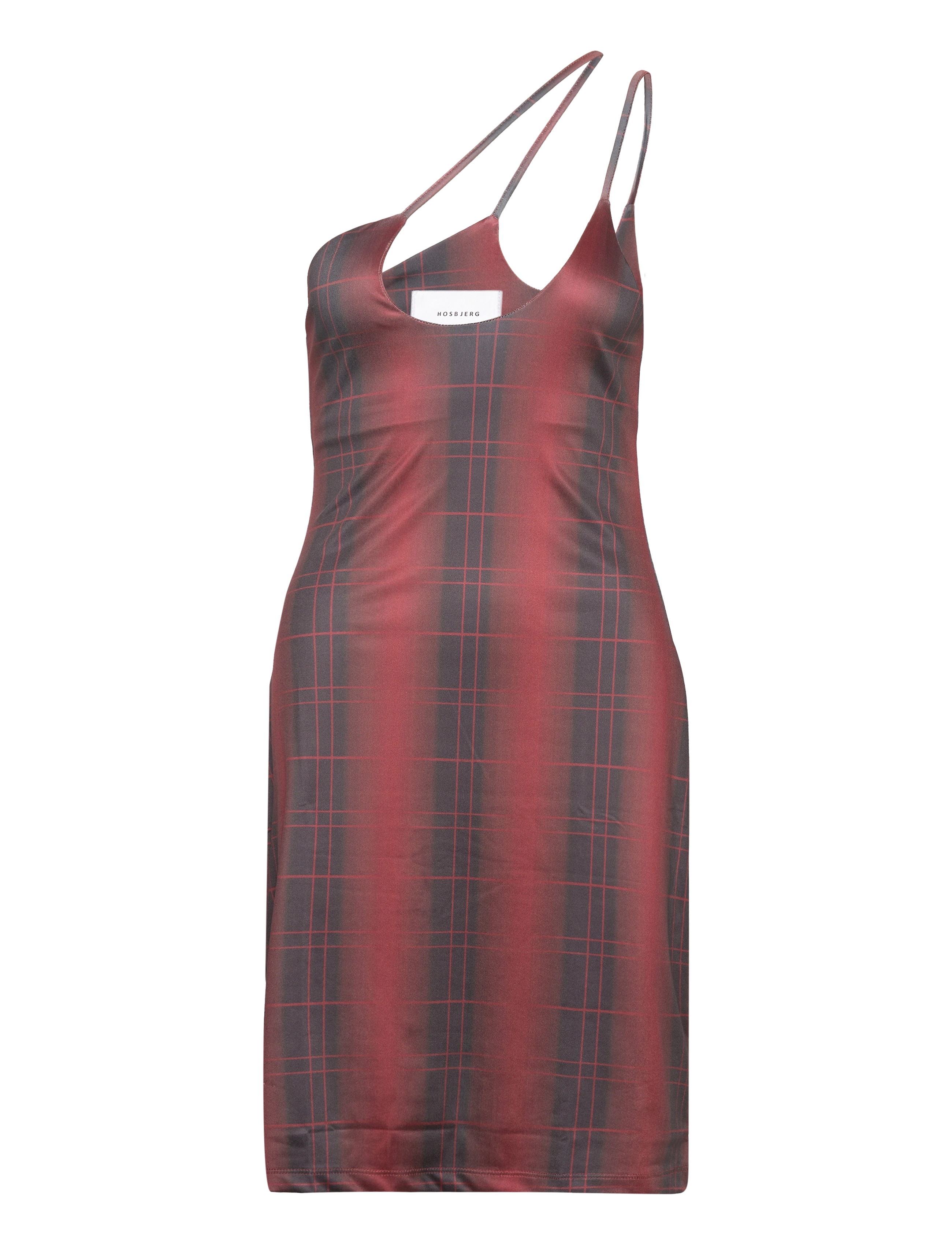 Hosbjerg Juna Asta Grid Dress - Hosbjerg - MAROON GRID / red