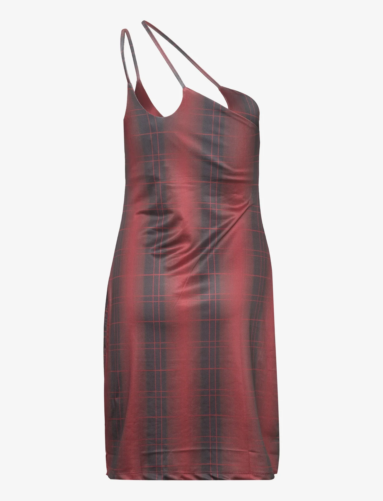 Hosbjerg - Juna Asta Grid Dress - party wear at outlet prices - maroon grid - 1