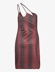 Hosbjerg - Juna Asta Grid Dress - party wear at outlet prices - maroon grid - 1