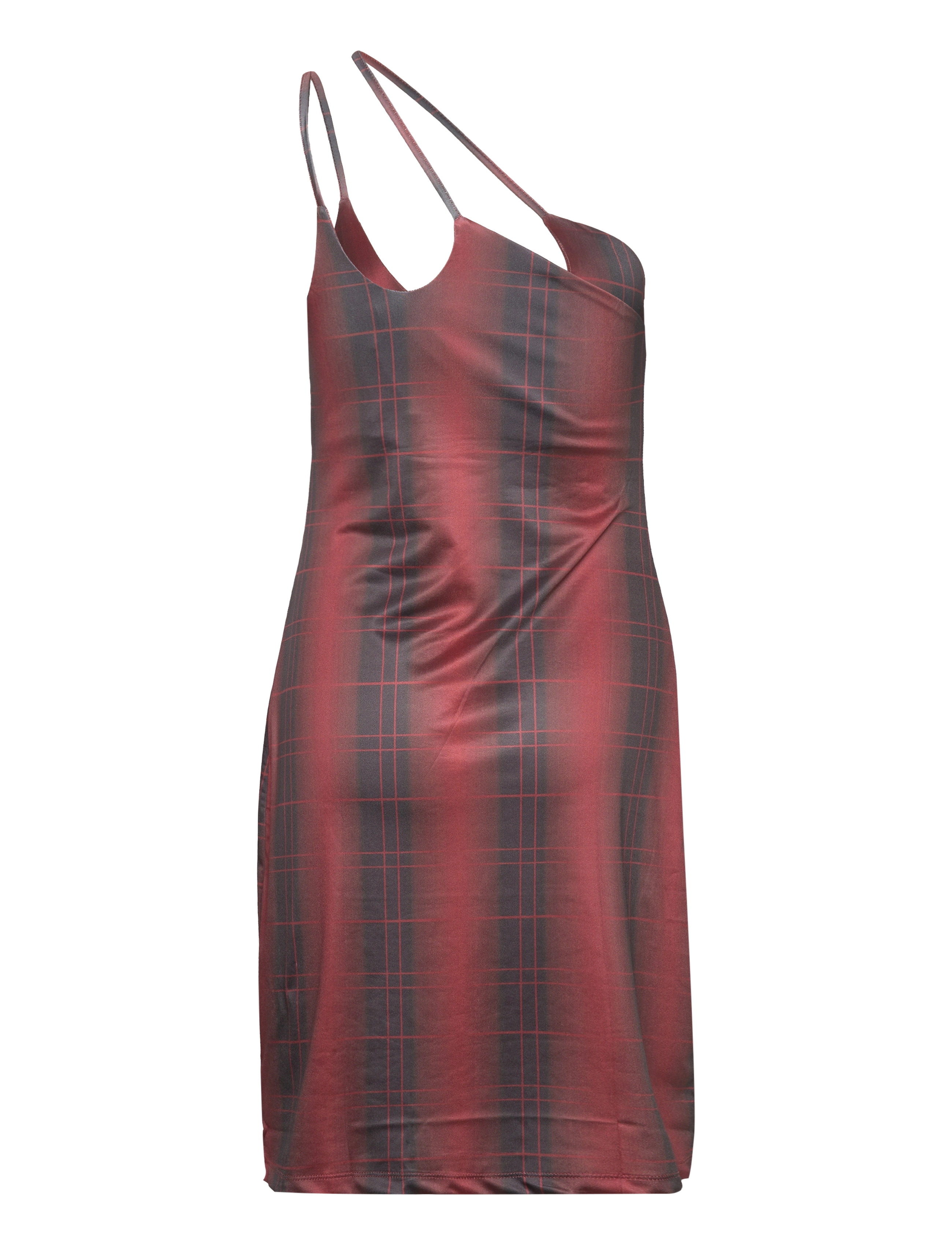 Hosbjerg - Juna Asta Grid Dress - stramme kjoler - maroon grid - 2
