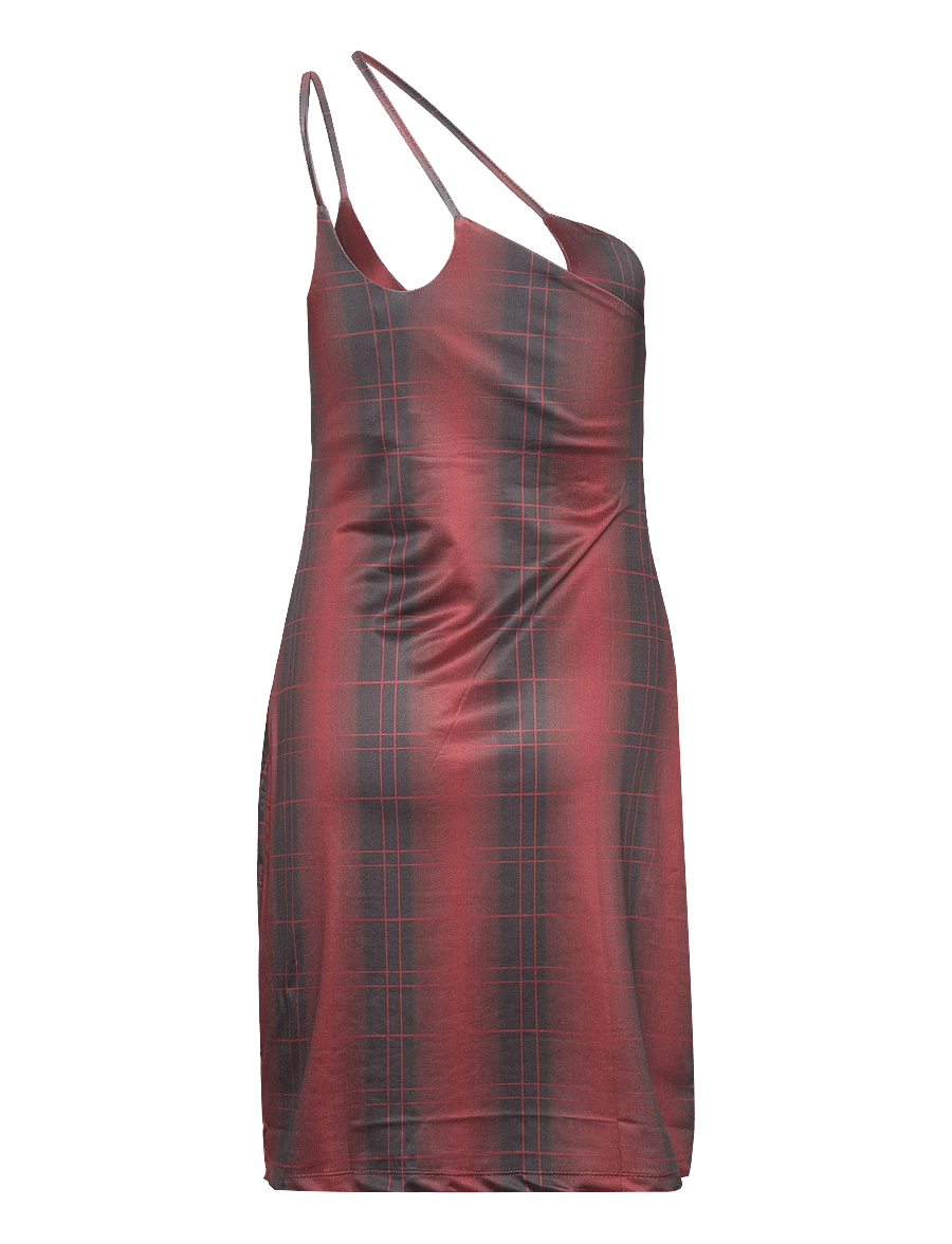 Hosbjerg - Juna Asta Grid Dress - etuikleider - maroon grid - 2