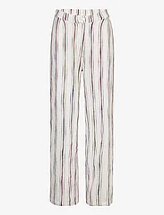 Hosbjerg - Kydia Stripe Pants - rette bukser - white stripe - 0