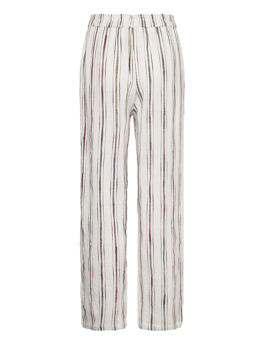 Hosbjerg - Kydia Stripe Pants - hose mit geradem bein - white stripe - 1