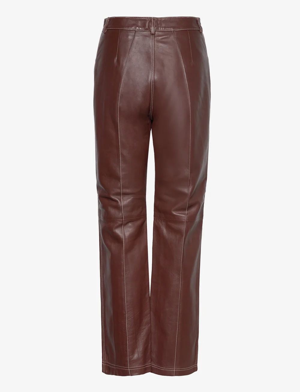 Chocolate brown leather pants deals