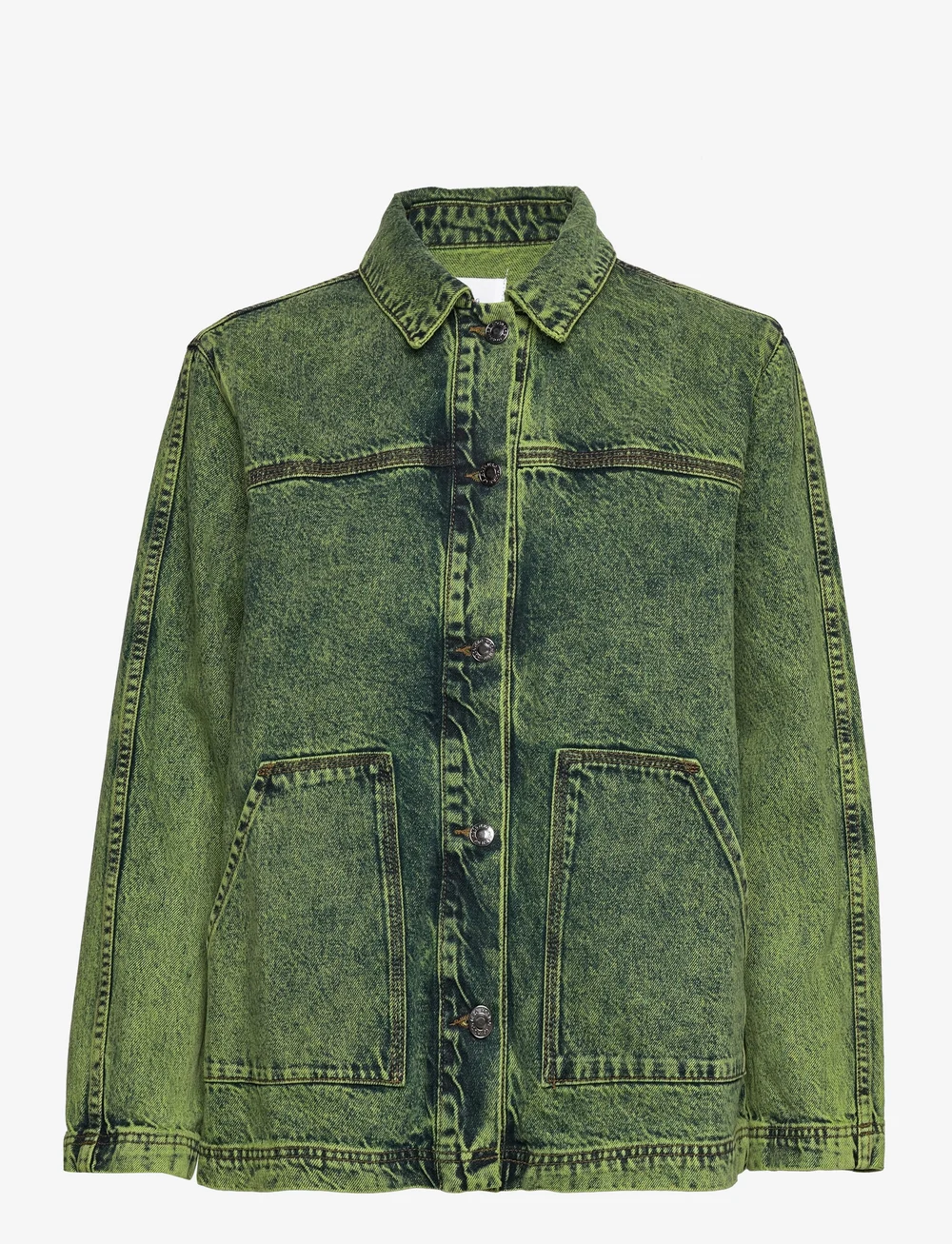 Lime green 2025 denim jacket