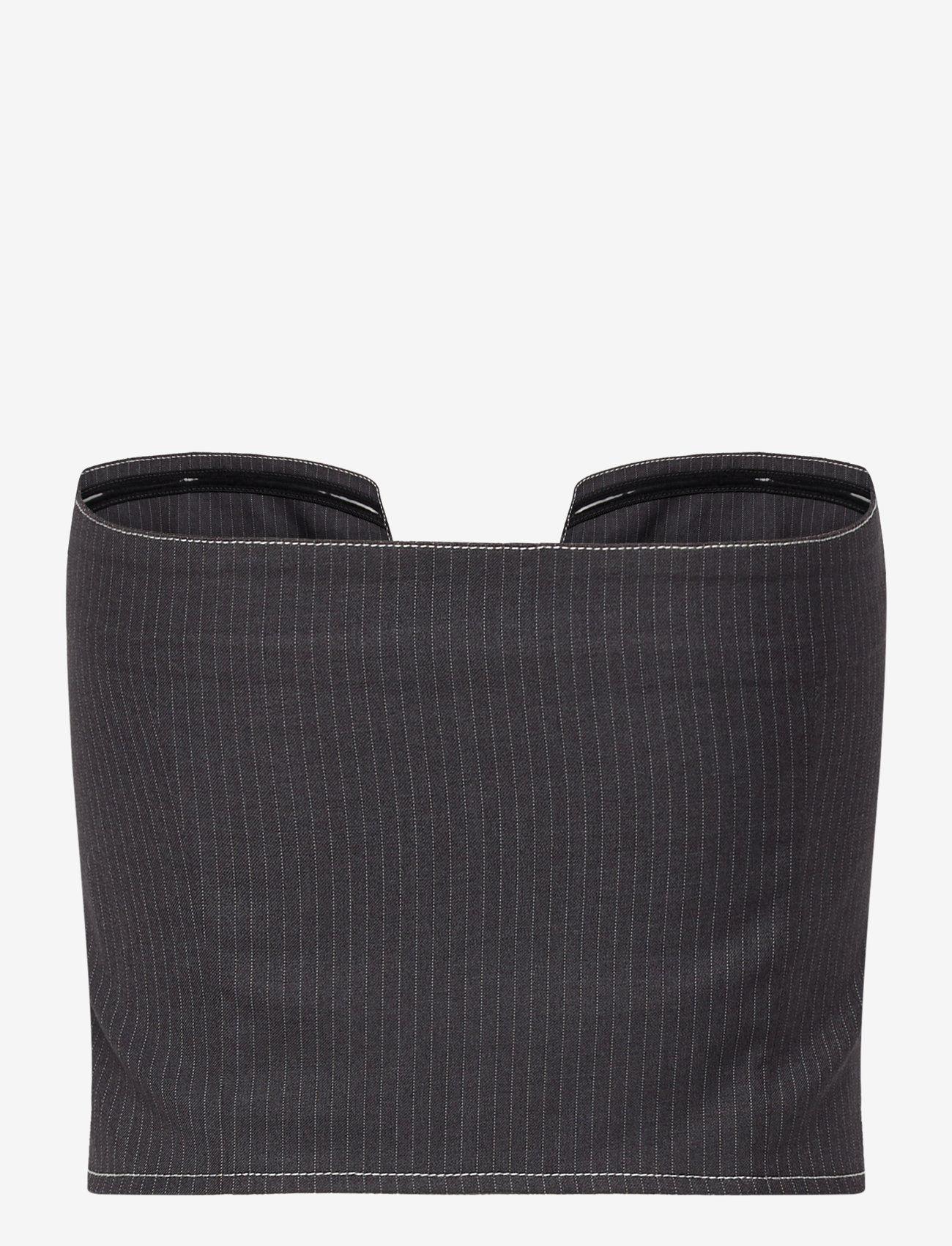 Hosbjerg - Larissa Pinstripe Top - festtoppe - dark grey - 1