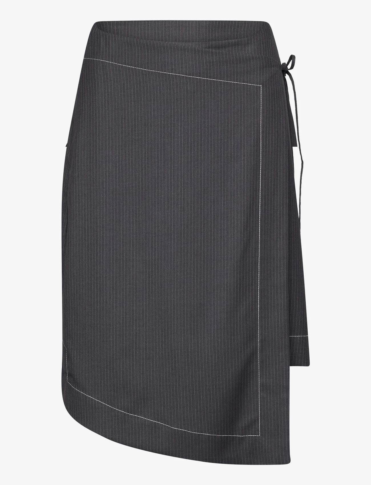 Hosbjerg - Larissa Pinstripe Skirt - vidutinio ilgio sijonai - dark grey - 0