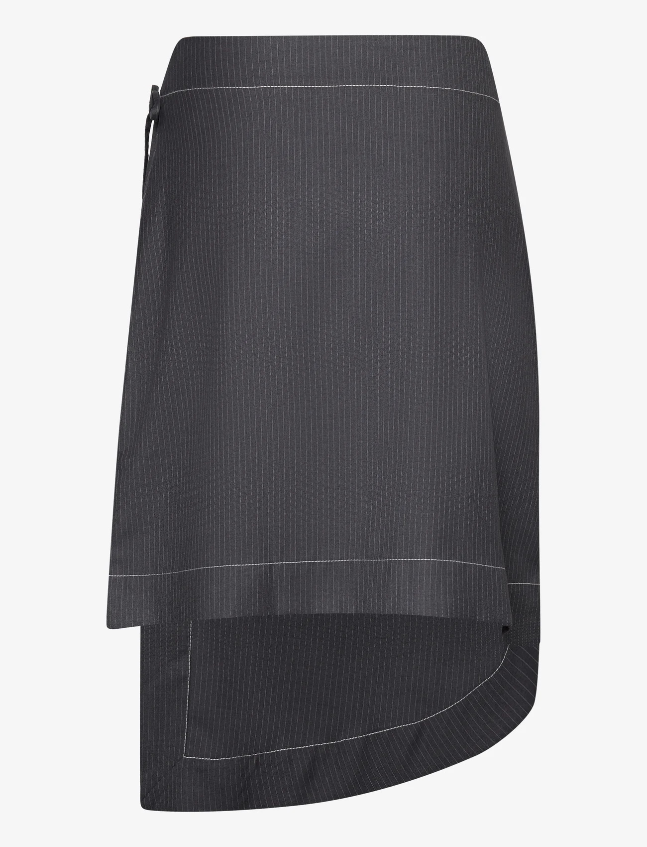 Hosbjerg - Larissa Pinstripe Skirt - vidutinio ilgio sijonai - dark grey - 1
