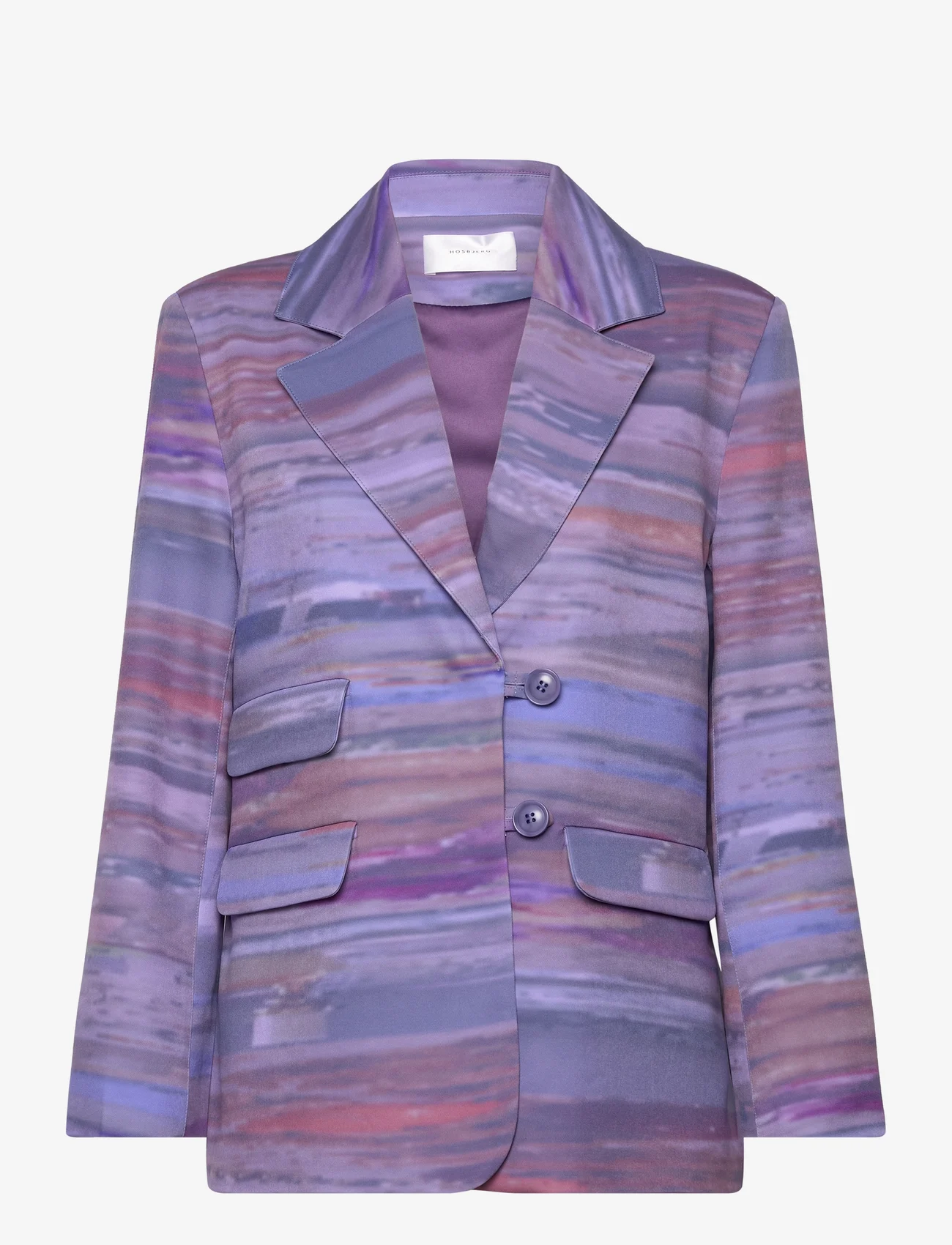 Hosbjerg - Line Adele Blazer - festklær til outlet-priser - abstract dinner purple - 0