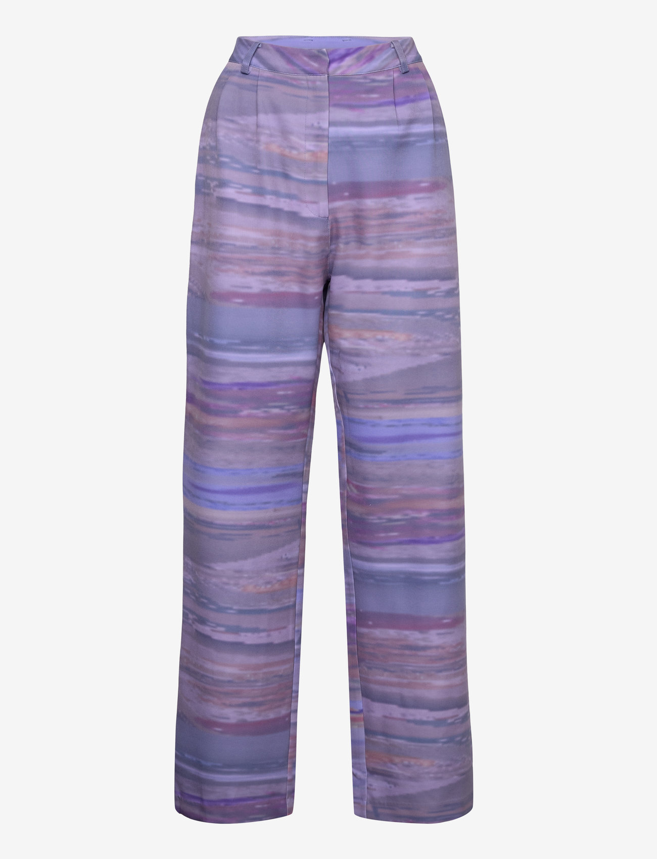 Hosbjerg - Line Adele Pants - hosen mit weitem bein - abstract dinner purple - 0