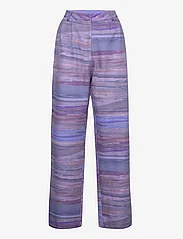 Hosbjerg - Line Adele Pants - wide leg trousers - abstract dinner purple - 0